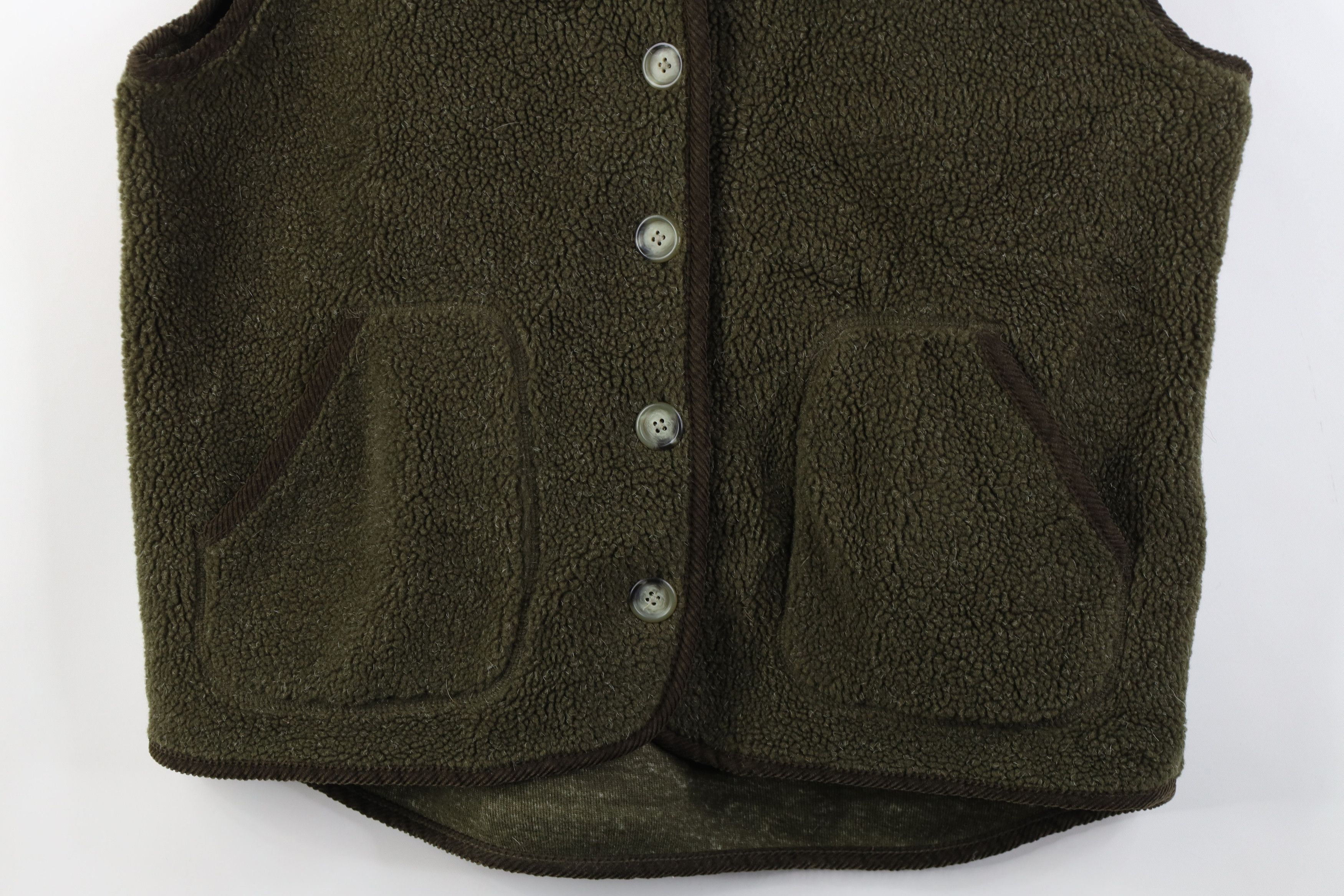 Vintage Vintage 90s Streetwear Collar Deep Pile Fleece Vest Jacket Size L / US 10 / IT 46 - 3 Thumbnail