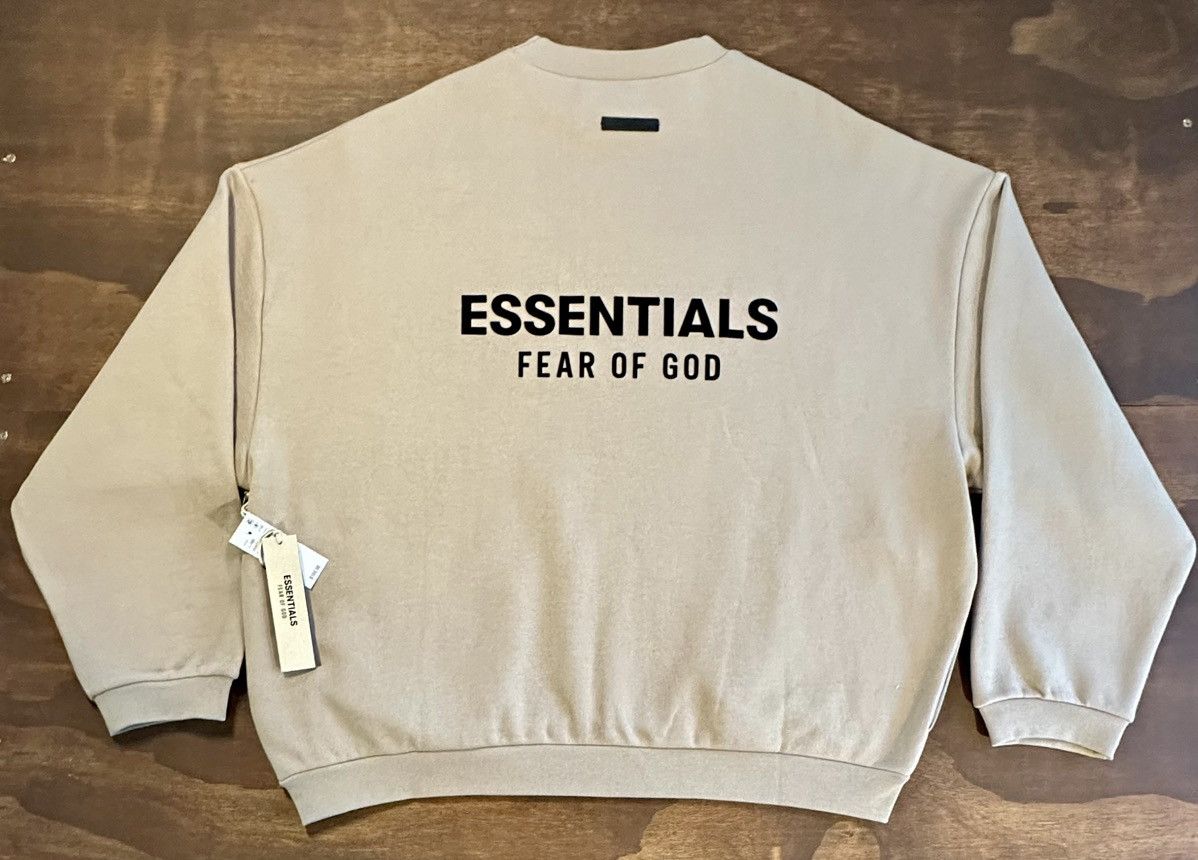 Fear of God Fear of God Essentials Desert Sand Crewneck (FW24)-XL -BNWT Size US XL / EU 56 / 4 - 2 Thumbnail