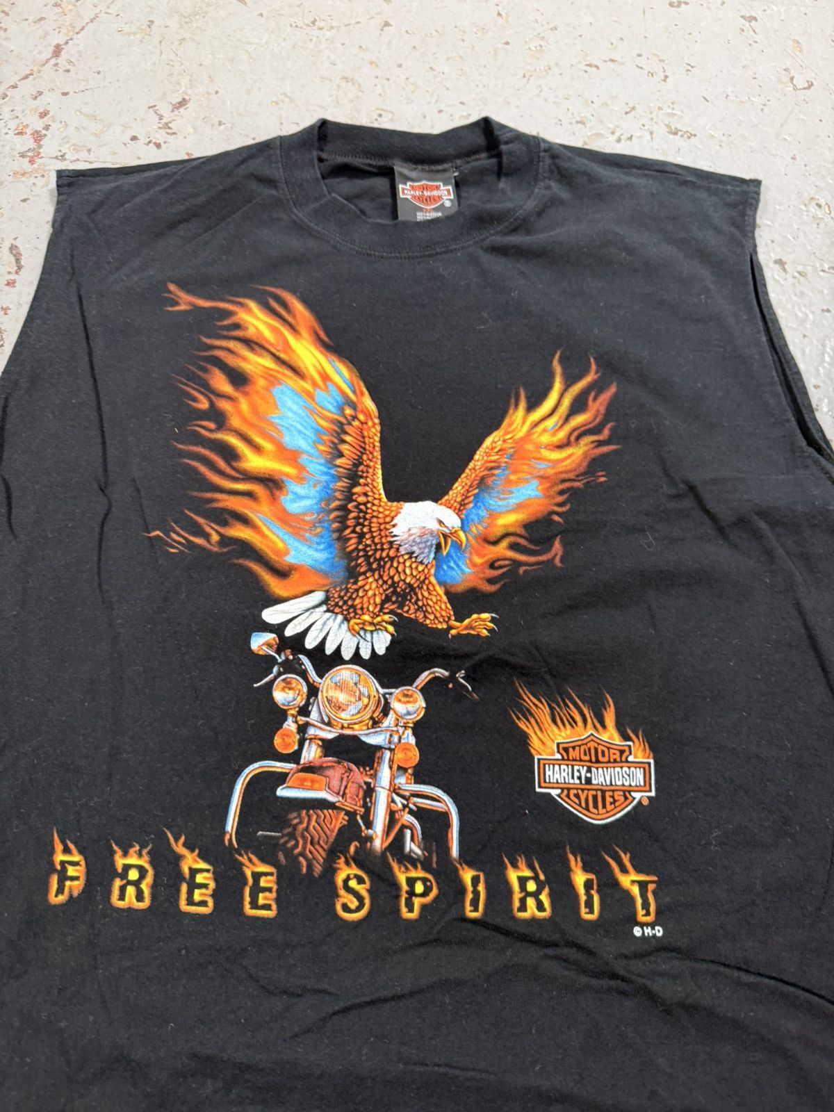 Vintage Vintage Harley Davidson Flaming Eagle Cutoff Size US XXL / EU 58 / 5 - 3 Thumbnail