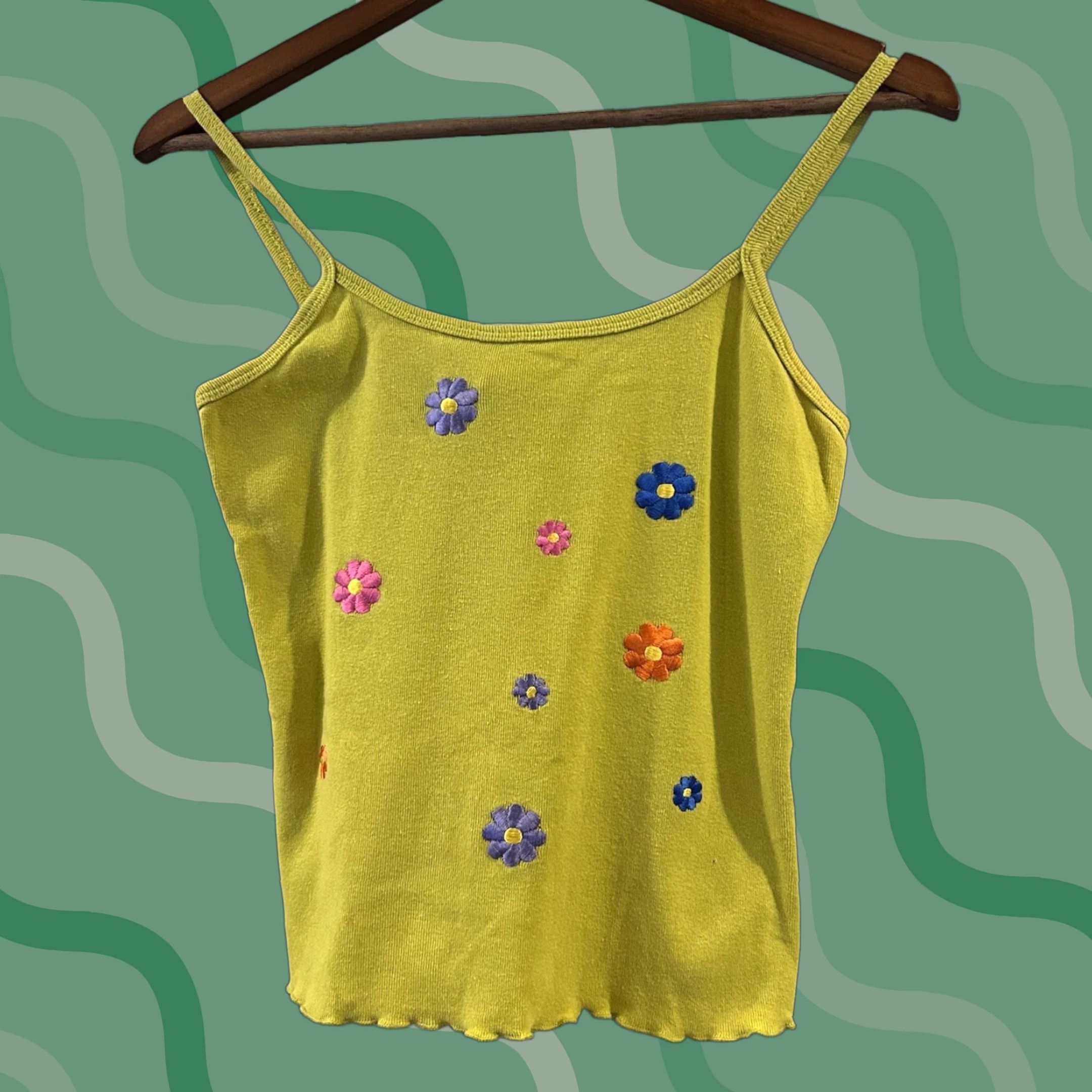 VINTAGE Next Era Camisole Tank Top L Multicolor Floral Sleeveless Scoop Neck 100% Cotton Button Regular Women Shirt Size L Mens?