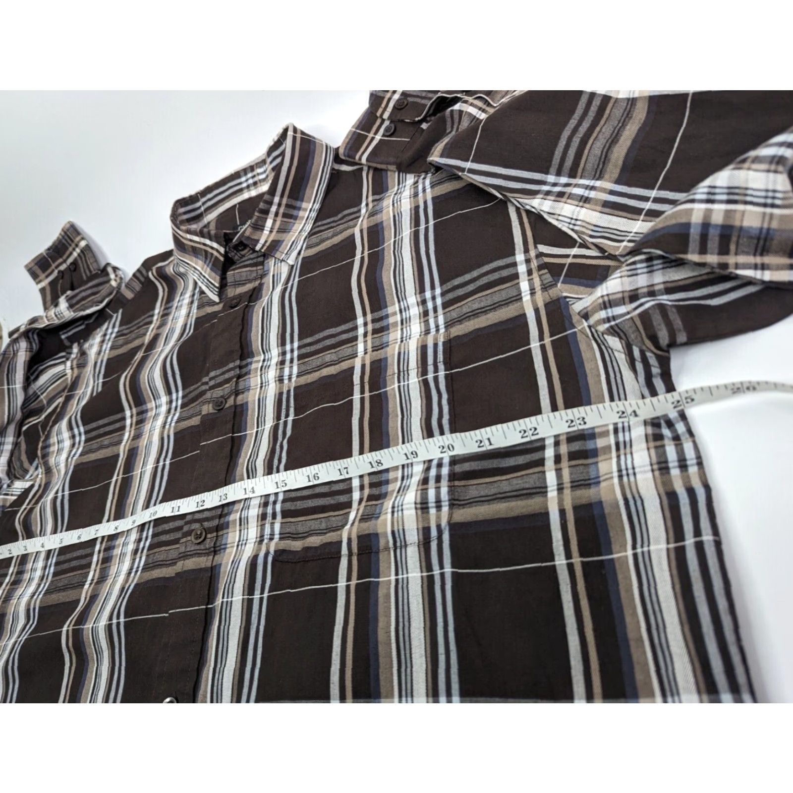 Vintage Gioberti Shirt Button-Up Long Sleeve Men XL Brown Plaid Casual Workwear Size US XL / EU 56 / 4 - 6 Thumbnail