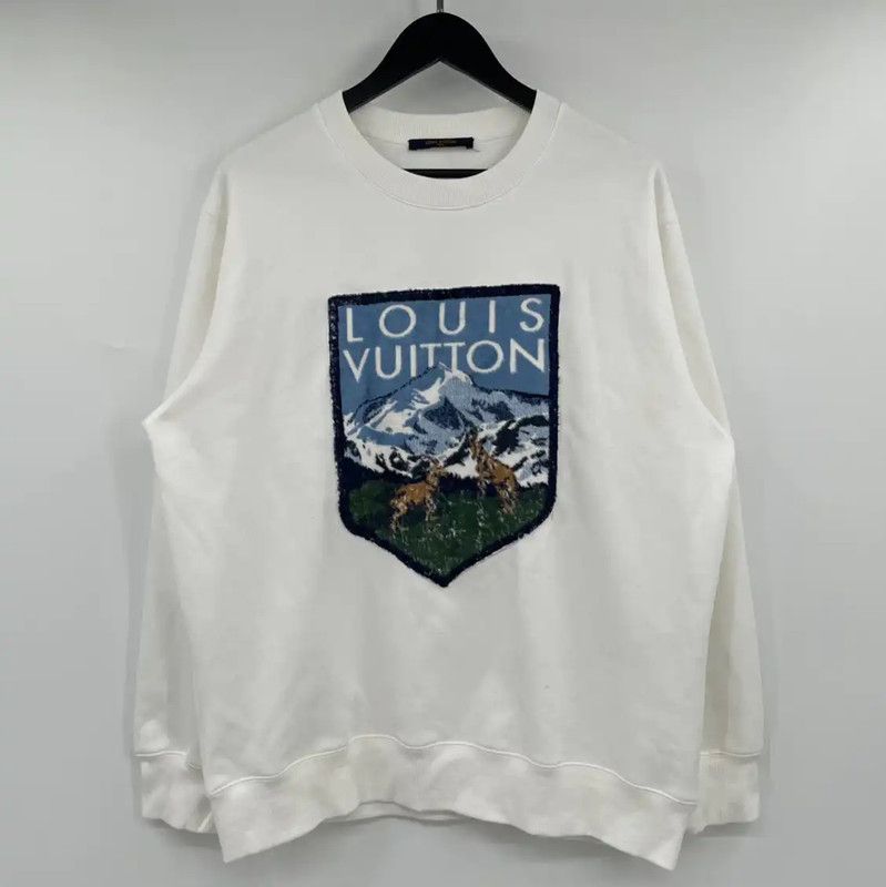 Louis Vuitton Louis Vuitton Winter White Cotton Sweatshirt 0089 Size US XL / EU 56 / 4 - 1 Thumbnail