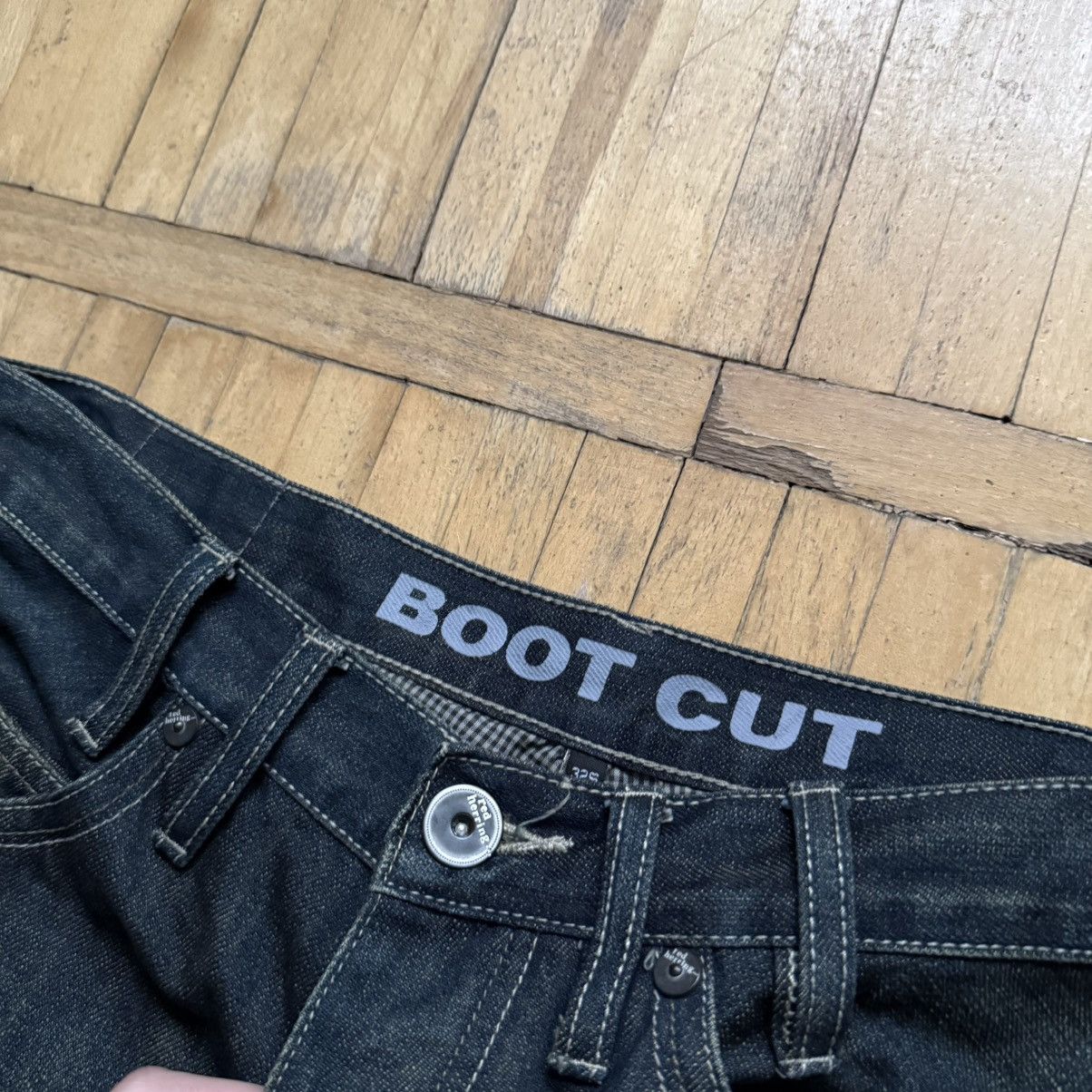 If Six Was Nine 📌 Vintage Red Herring Y2K Distressed Bootcut Washed LGB Jean Size US 32 / EU 48 - 6 Thumbnail