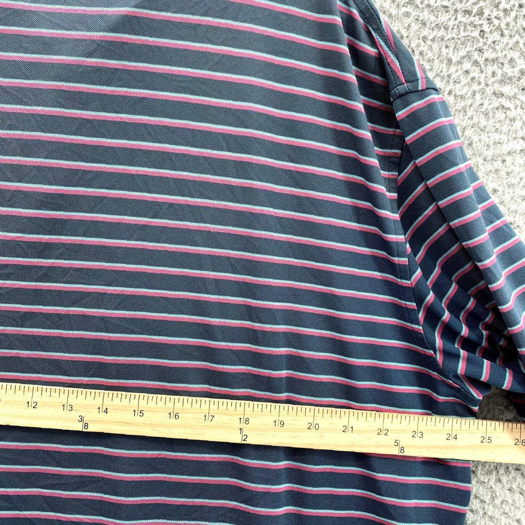 Peter Millar Peter Millar Polo Shirt Mens XL Blue Striped Summer Comfort Golf Performance 90s Size US XL / EU 56 / 4 - 6 Thumbnail