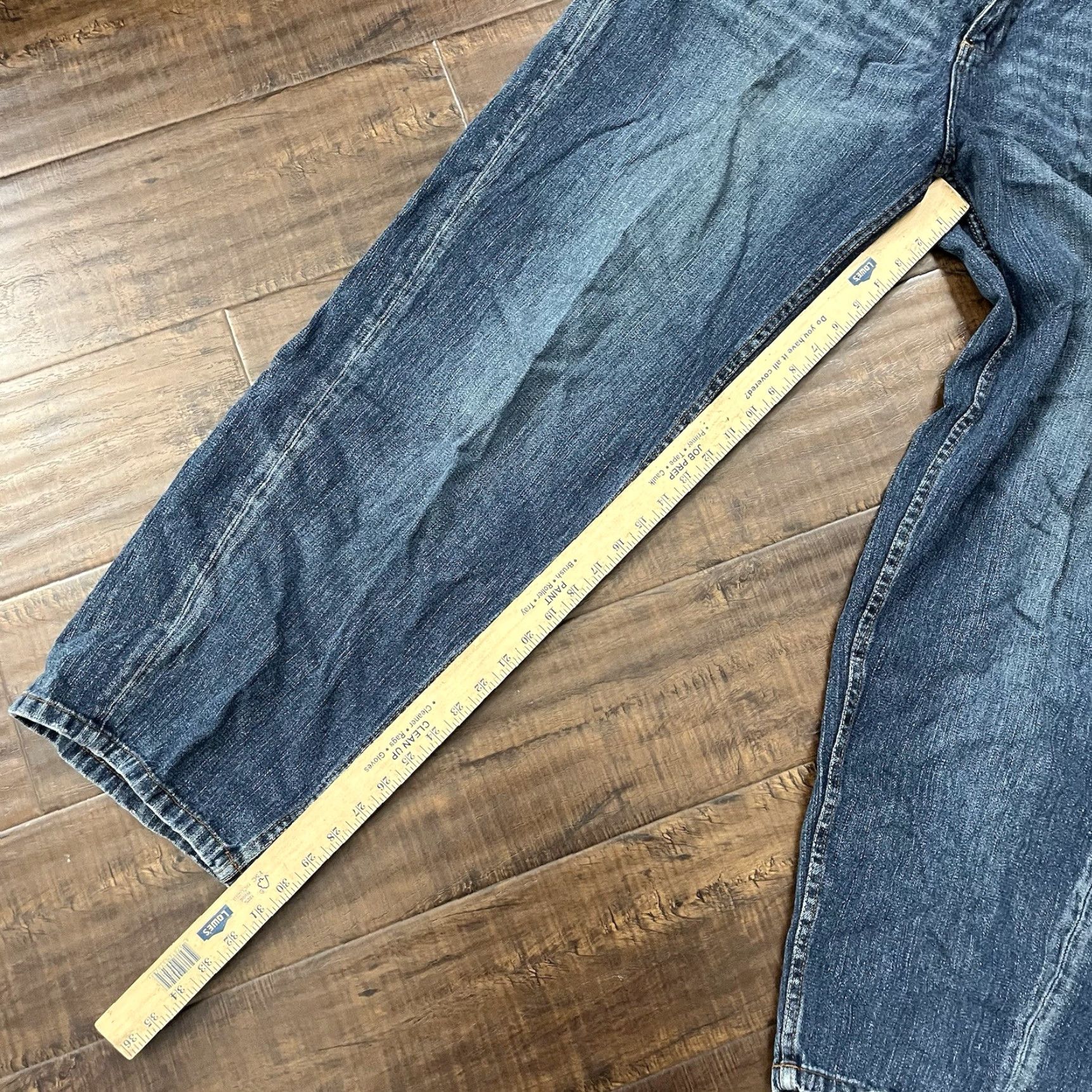 Vintage VINTAGE Meoshe Jeans Men’s 34x31 Blue Wide-Leg Baggy 90s Hip Hop Grunge 34x31 Jeans Men’s Blue Denim Cotton 5-Pocket Regular Inseam 31in XS? Size US 34 / EU 50 - 5 Thumbnail