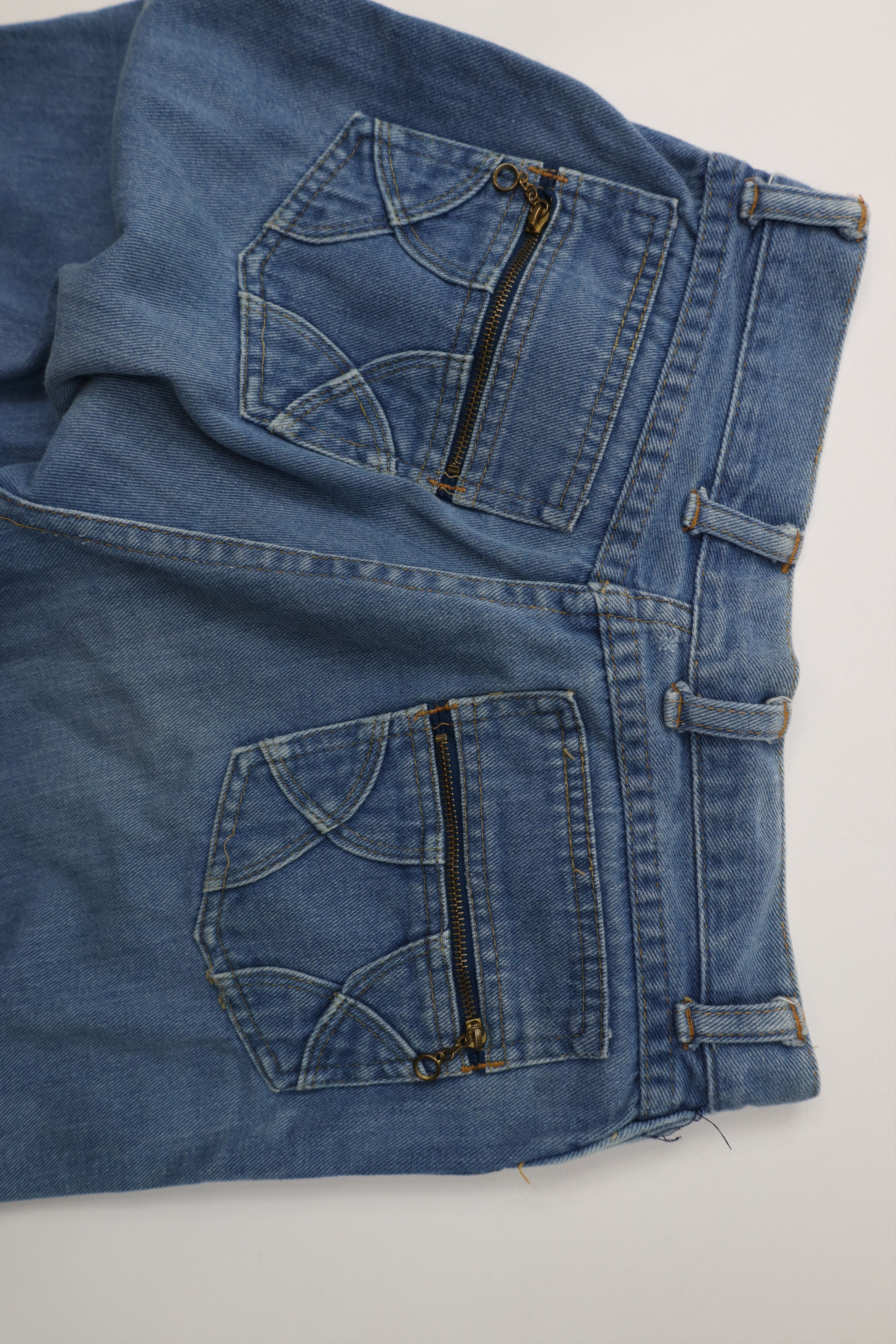 Vintage Vintage 70s Streetwear Flared Denim Jeans Blue Cotton Size 34" / US 12 / IT 48 - 15 Thumbnail