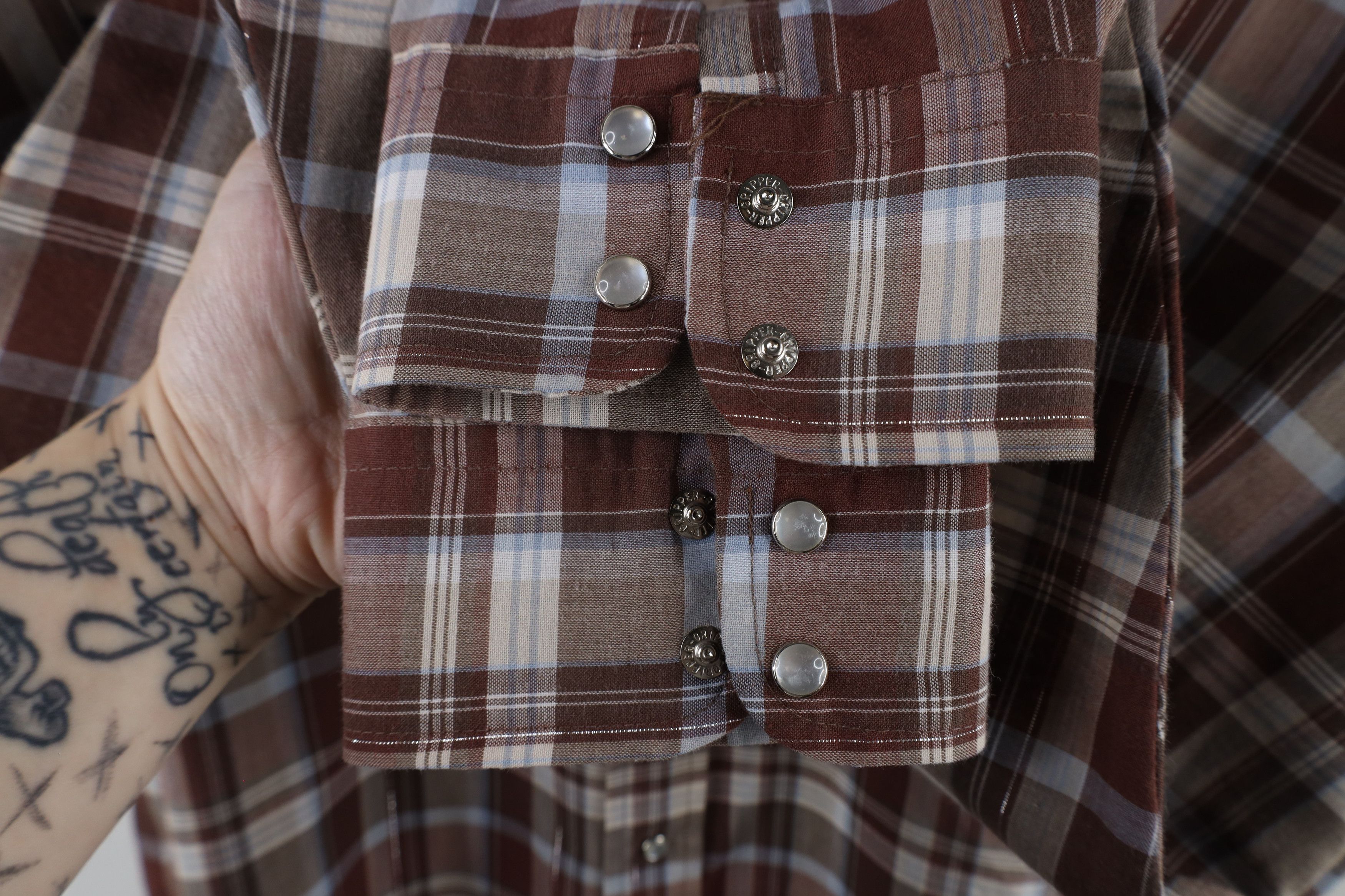 Levi's × Vintage Vintage 90s Levis Rodeo Snap Button Collared Shirt Plaid Size US XL / EU 56 / 4 - 6 Thumbnail