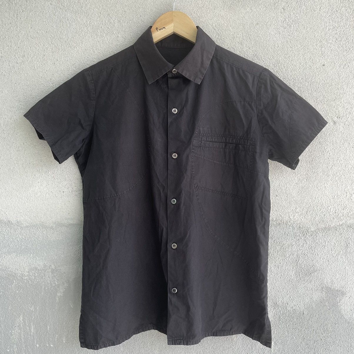 image of Vintage Yohji Yamamoto Ys Button Up Shirt in Black, Men's (Size Medium)