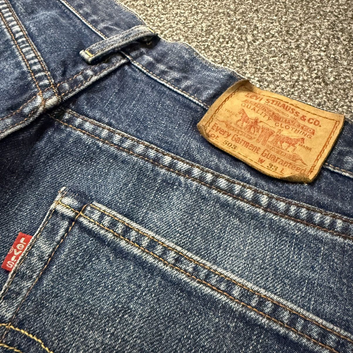 Engineered Garments × Levi's Vintage 90s Levis 503 Distressed Ripped Faded Aging Denim Size US 33 - 10 Thumbnail
