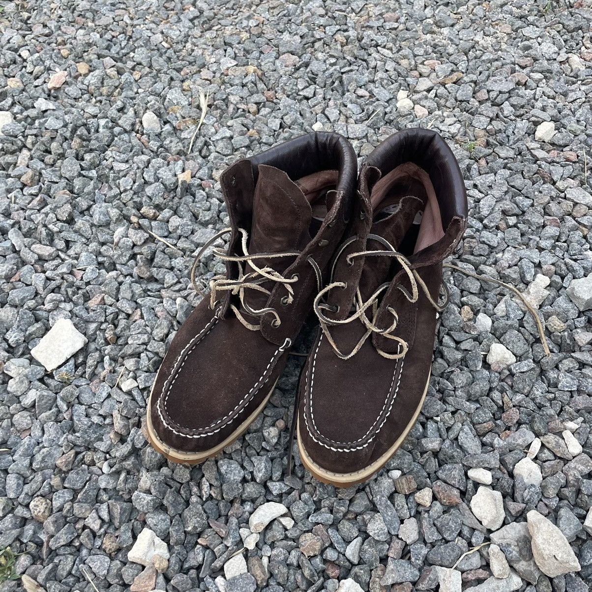 Vibram wabasha chukka boot copper rough cut brown leather Shoes Size US 11.5 / EU 44-45 - 7 Thumbnail