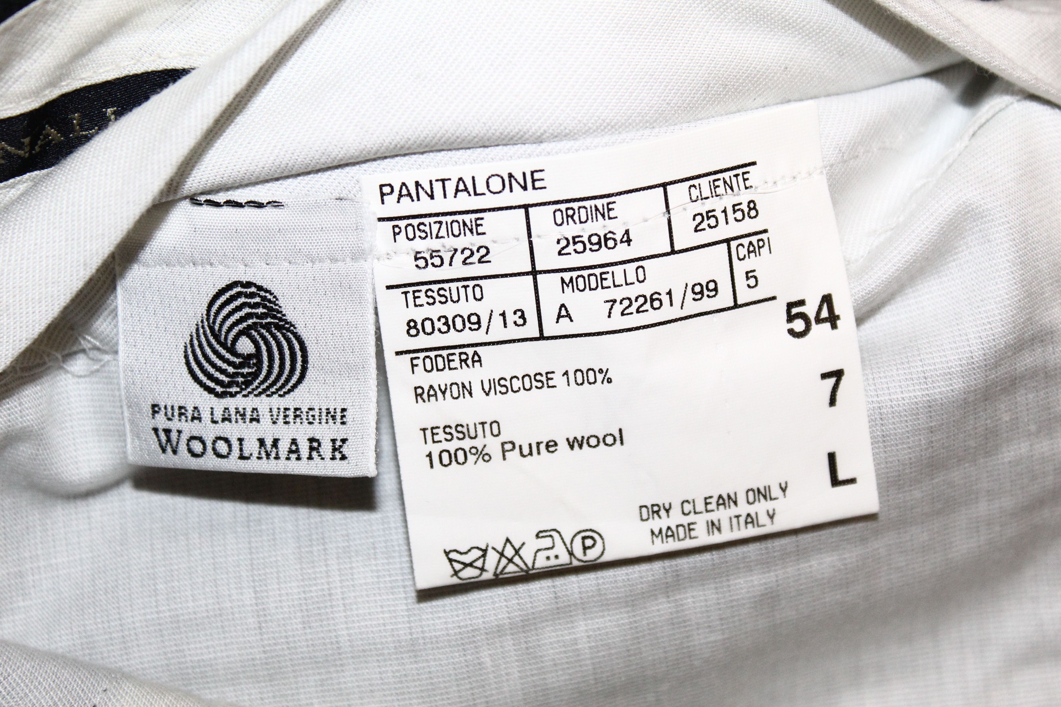 Canali Canali for Harrods Pure Wool Classic Pleated Trousers Size US 38 / EU 54 - 8 Thumbnail