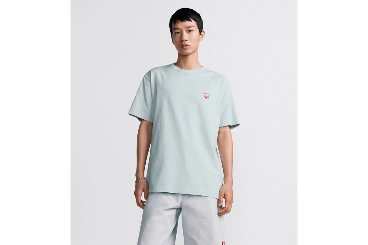 Dior o1bcso1str0226 CD Heart Relaxed-Fit T-Shirt in Grey Size US M / EU 48-50 / 2 - 4 Thumbnail
