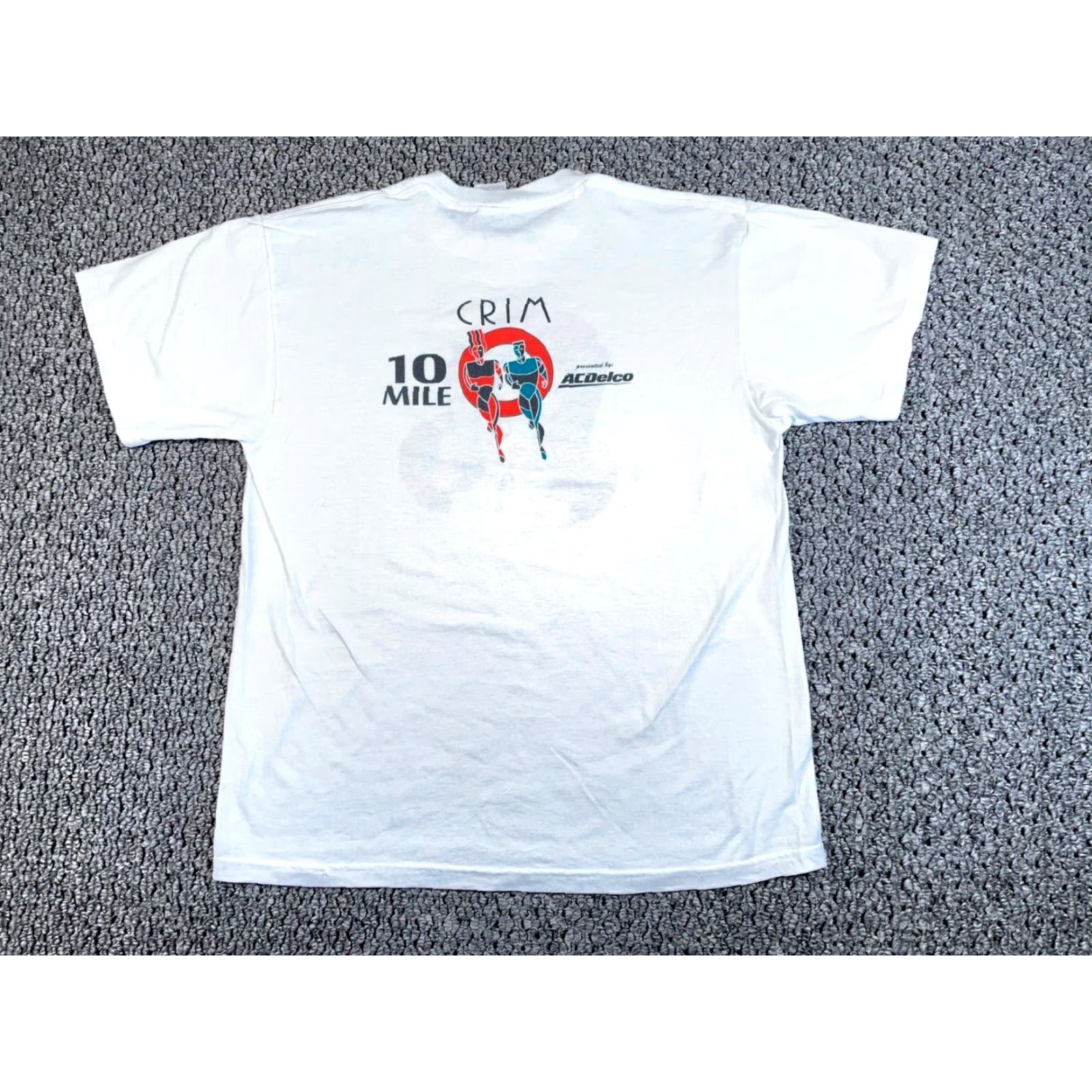 Fruit Of The Loom Vintage Yes Flint Michigan Crim Race Graphic T-Shirt Adult Large White Double Sided 2004 Size US L / EU 52-54 / 3 - 2 Thumbnail