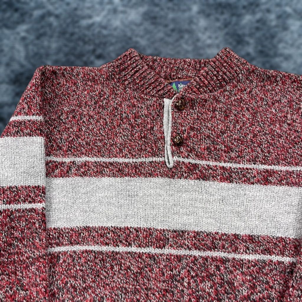 Vintage VINTAGE Campus Sweater Mens M Red Striped Wool Knit 90s Pullover Size US M / EU 48-50 / 2 - 1 Thumbnail
