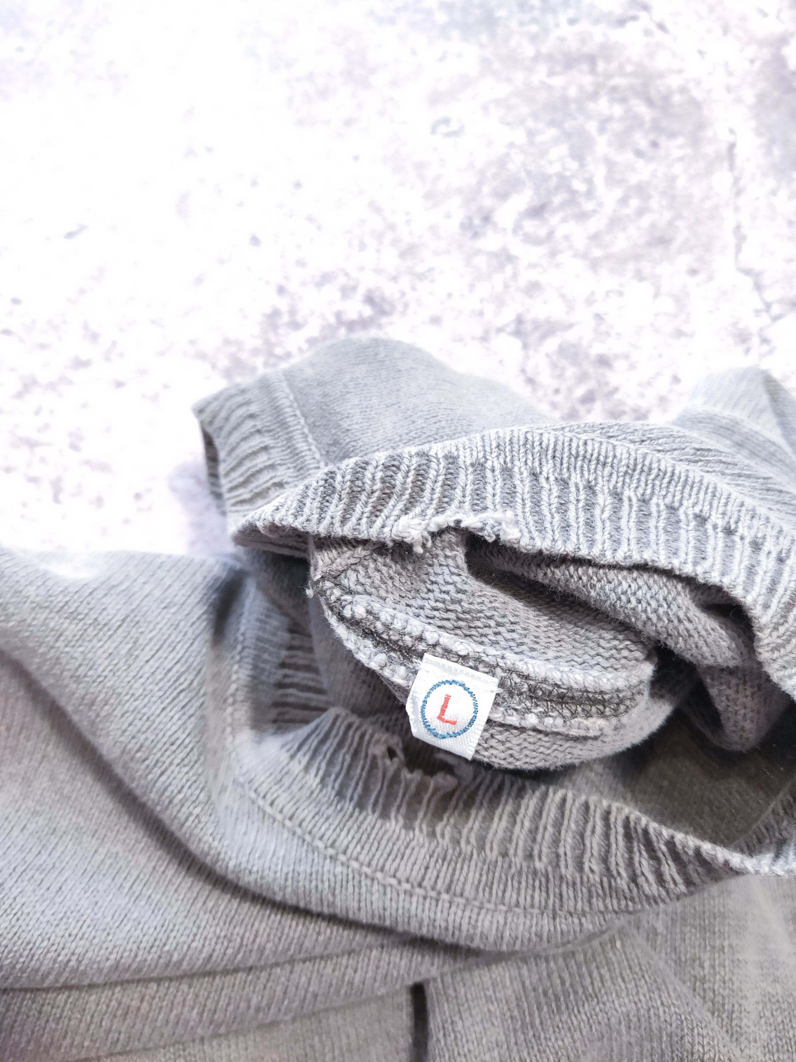 Edwin × Japanese Brand 90s EDWIN JAPAN Distressed SWEATSHIRT Knitwear Sweater Size US L / EU 52-54 / 3 - 5 Thumbnail