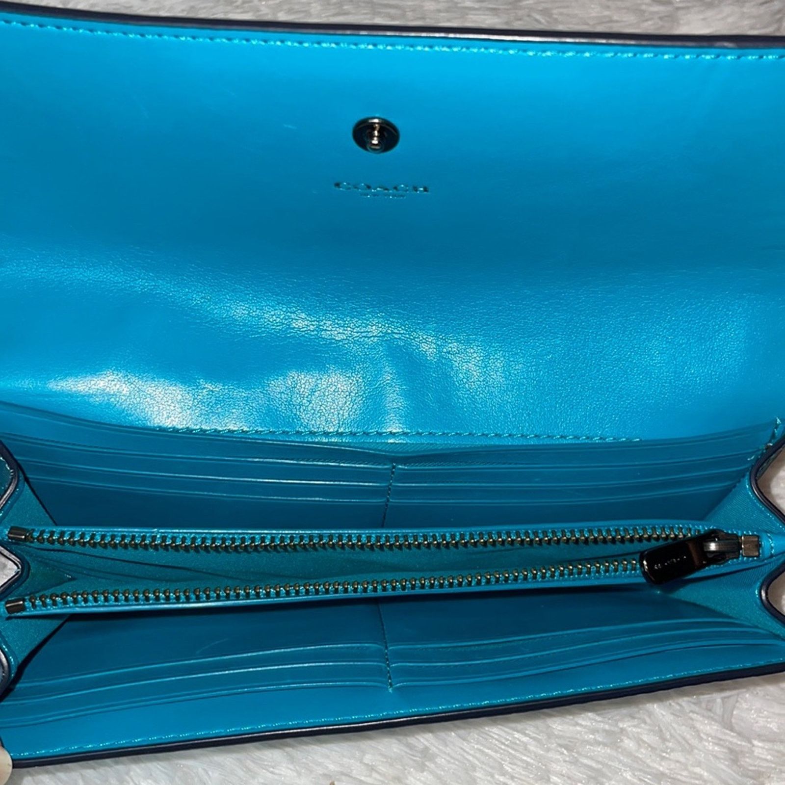 Coach Coach Swagger 27 Satchel Crossbody + Wallet Set Turquoise Size ONE SIZE - 15 Thumbnail