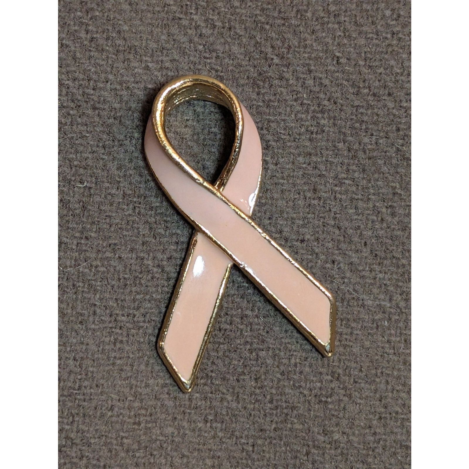 Vintage VTG 1980s Women's Breast Cancer Pink Ribbon Brooch 1.5" Size ONE SIZE - 2 Thumbnail