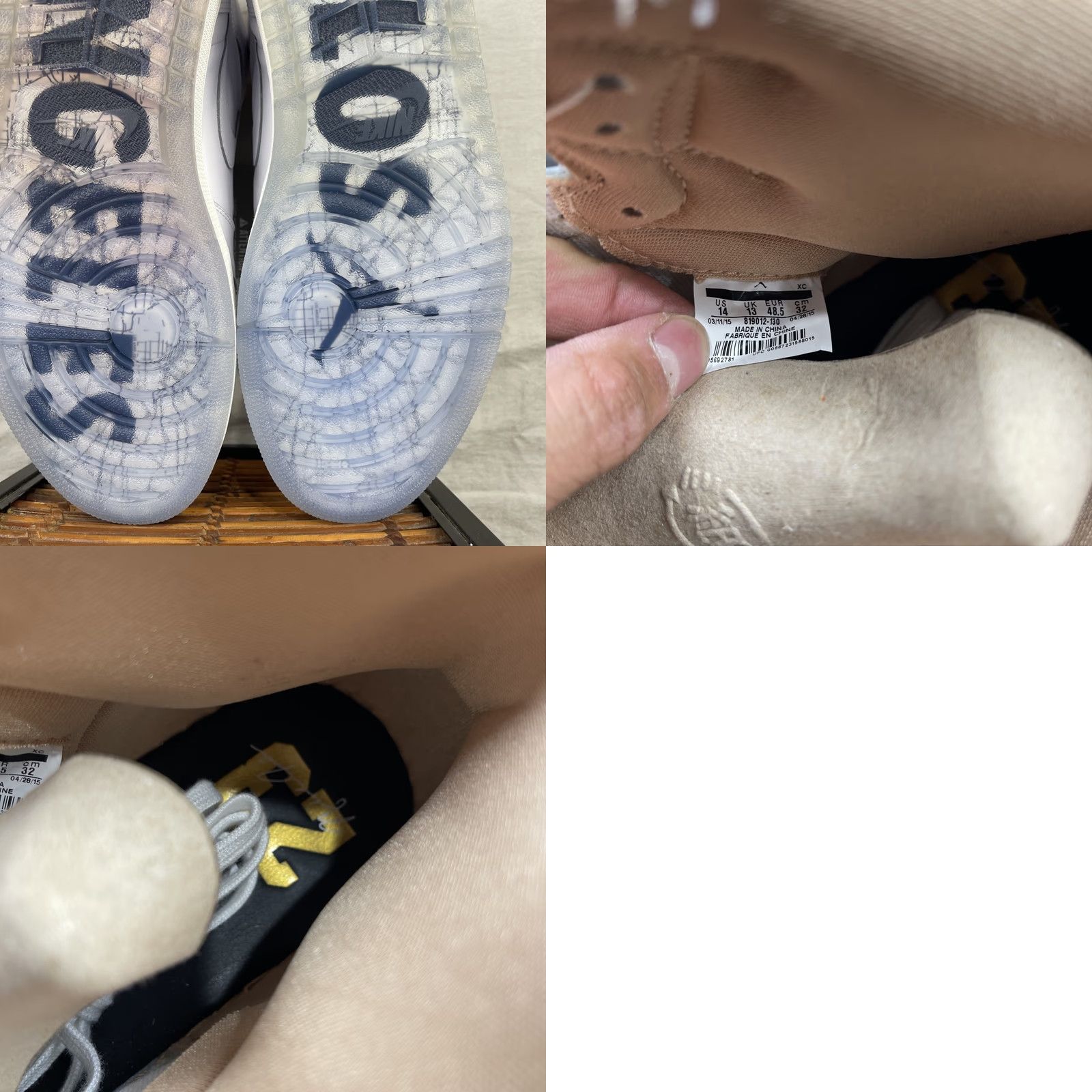 Jordan Brand Air Jordan 1 Retro High OG Mens 14 White Los Angeles 2015 Sneakers 819012-130 Size US 14 / EU 47 - 10 Thumbnail