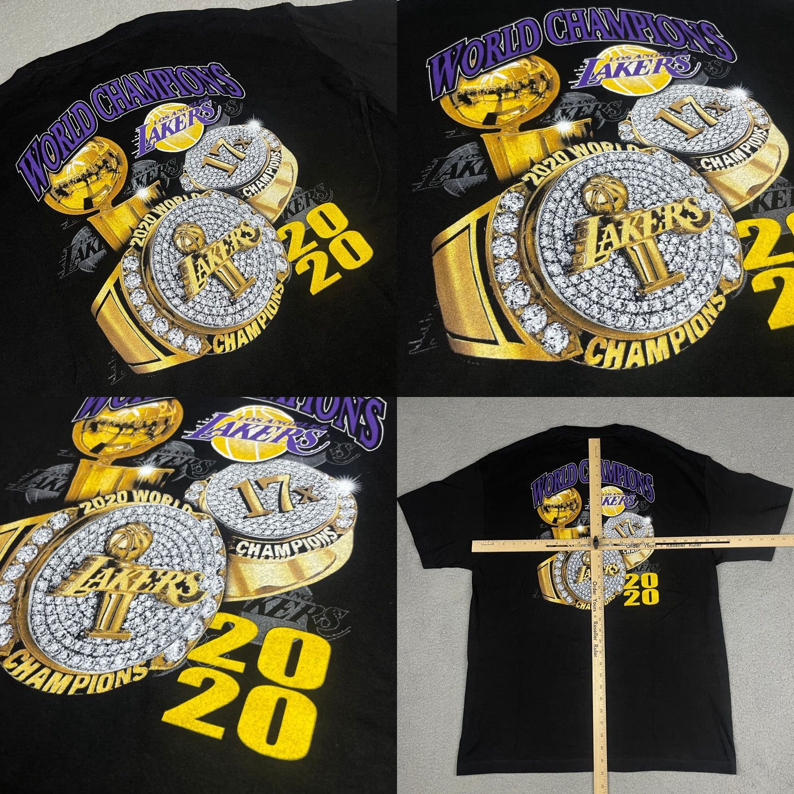 NBA Lakers Championship Tshirt Adult XL Black Lebron AD 2020 NBA Finals Champions Tshirt** Size US XL / EU 56 / 4 - 8 Thumbnail