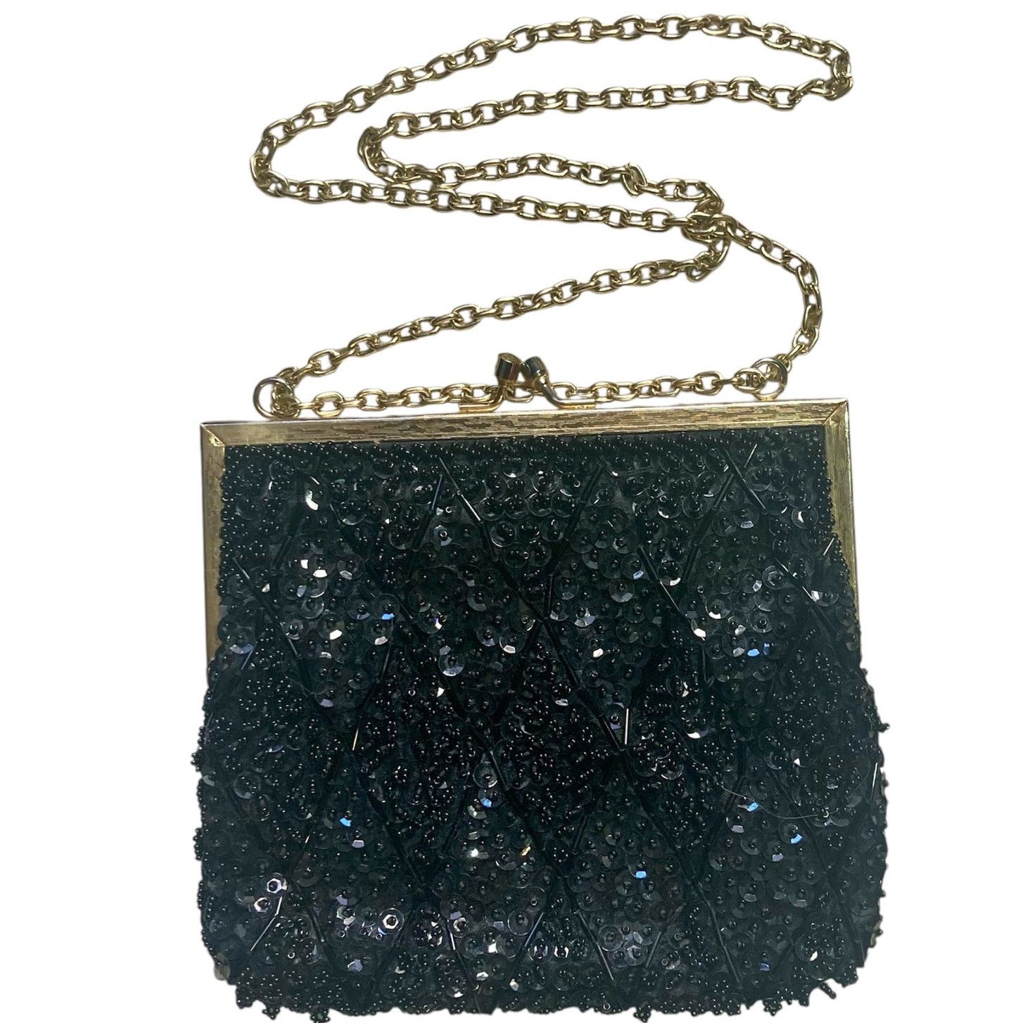 Other Vintage Black beaded evening bag, La Regale hand made purse Size ONE SIZE - 1 Thumbnail