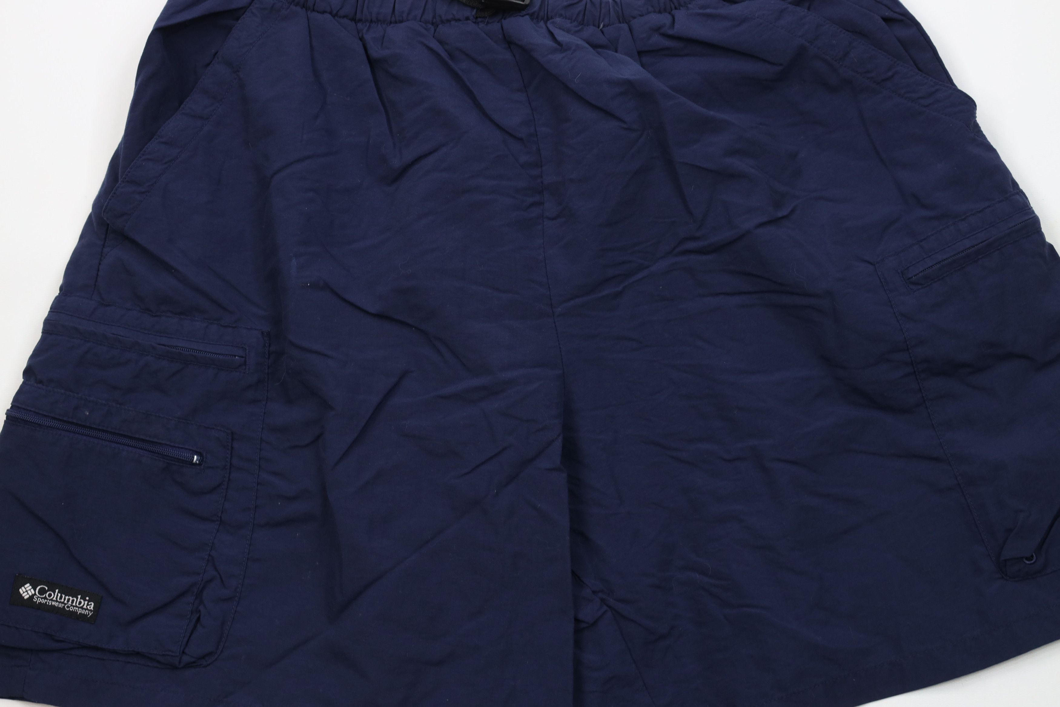 Columbia × Vintage Vintage 90s Columbia Lined Belted Above Knee Shorts Blue Size US 34 / EU 50 - 3 Thumbnail