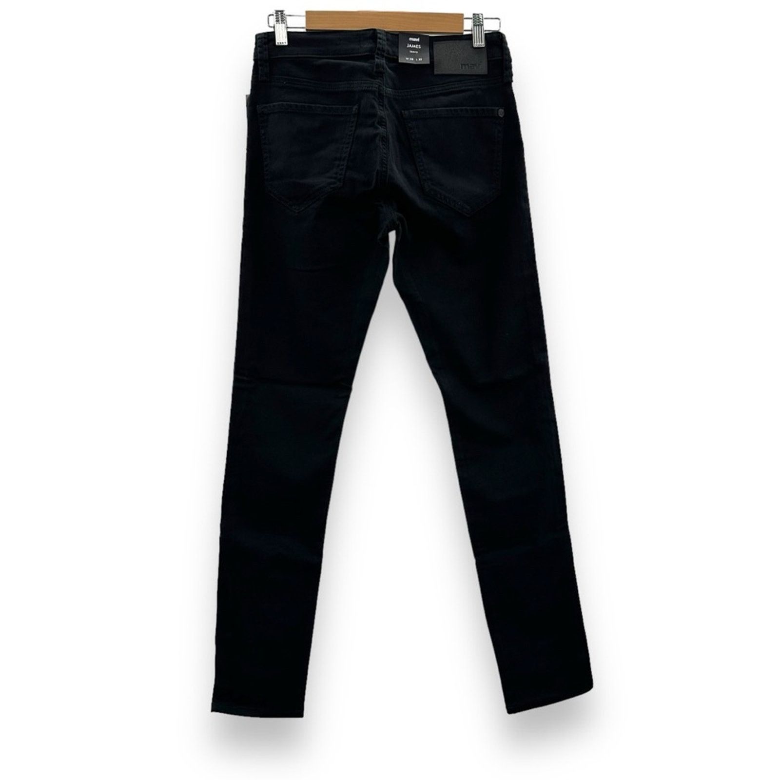 Mavi Mavi James Skinny Mid Rise Jeans in Black Brooklyn NEW Size US 28 / EU 44 - 4 Thumbnail