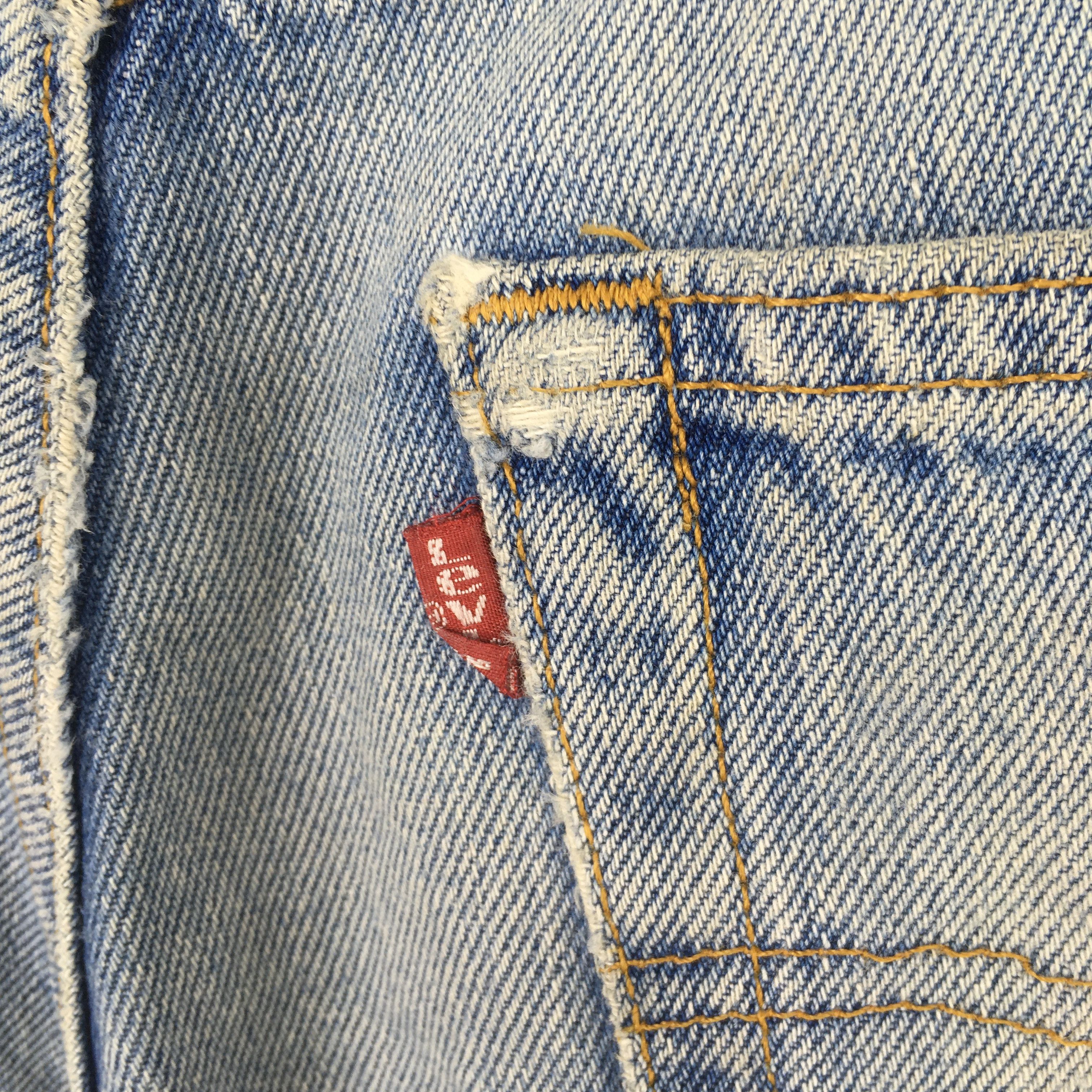Levi's Size 30x29 Vintage 90s Levi's 501 Straight Cut Denim S1824 Size US 30 / EU 46 - 11 Thumbnail