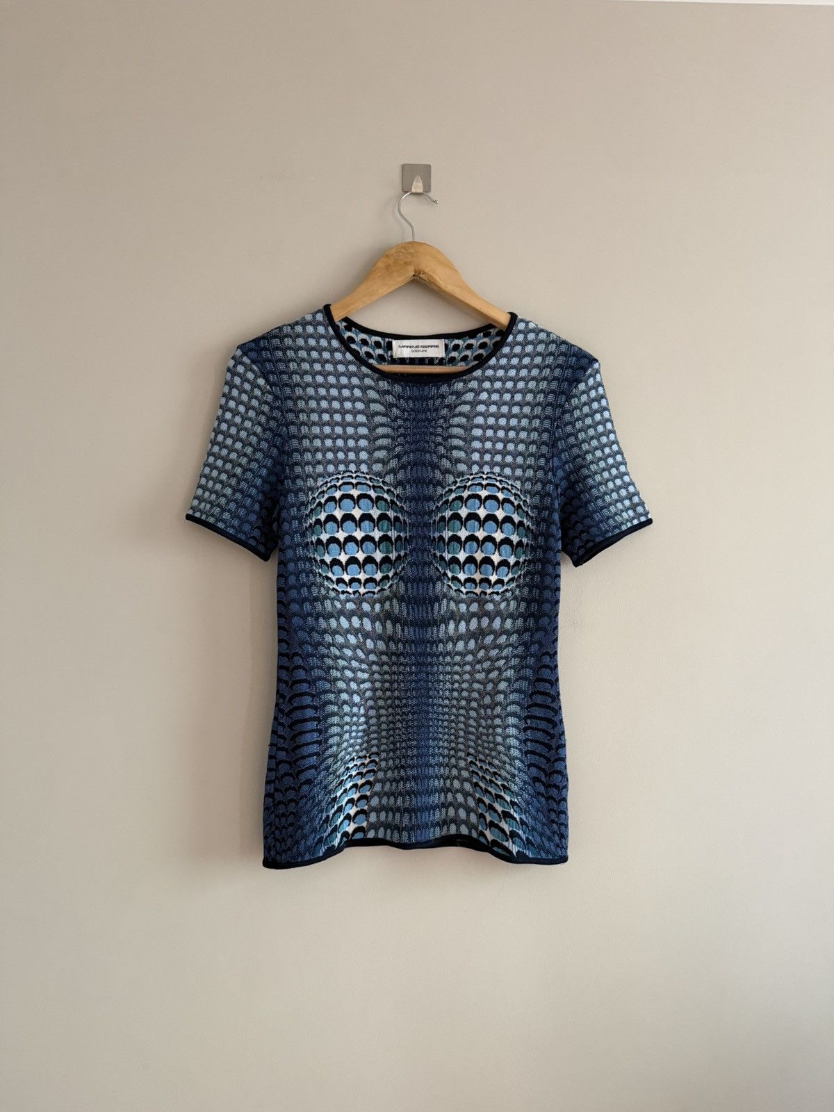 Marine Serre Marine Serre Gold Line Moon Jacquard Knit Tee Size M / US 6-8 / IT 42-44 - 1 Thumbnail
