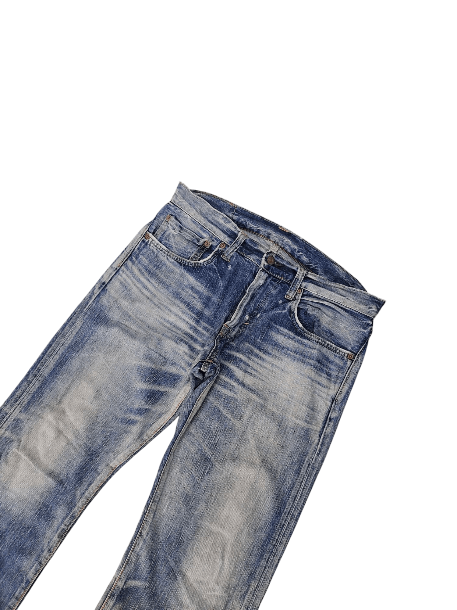 Edwin Vintage Edwin 503 Distress Faded Clawmark Denim Jeans Size US 33 - 2 Thumbnail