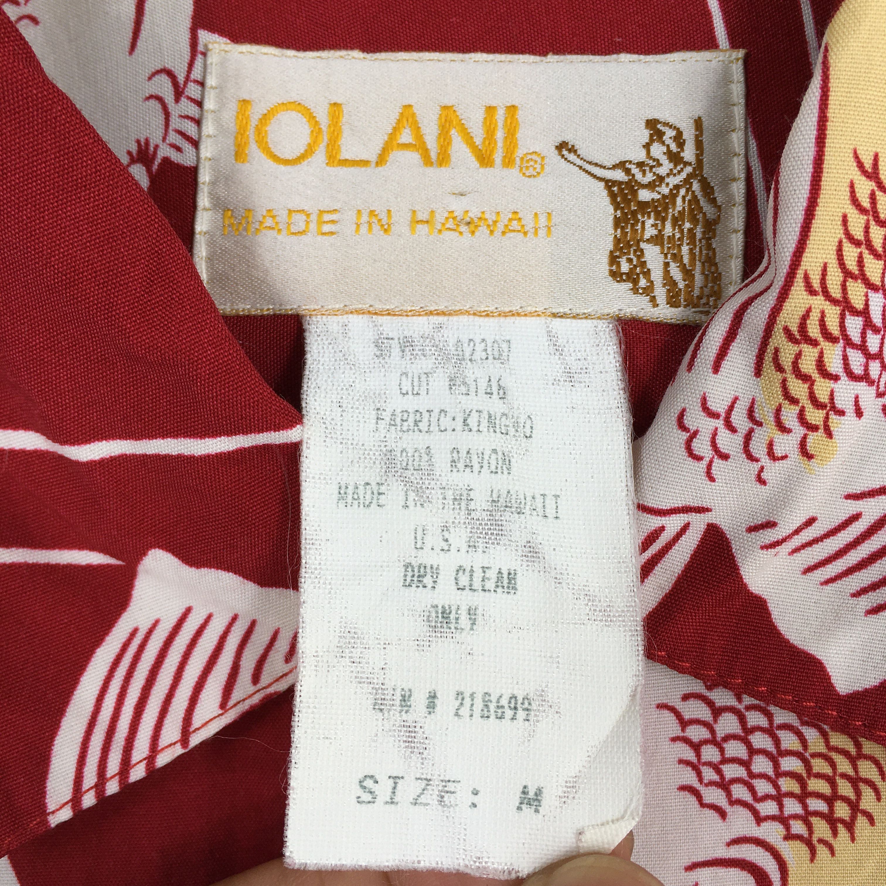 IOLANI Vintage 1980s Iolani Hawaiian Gold Fish Rayon Shirt Large Size US M / EU 48-50 / 2 - 5 Thumbnail