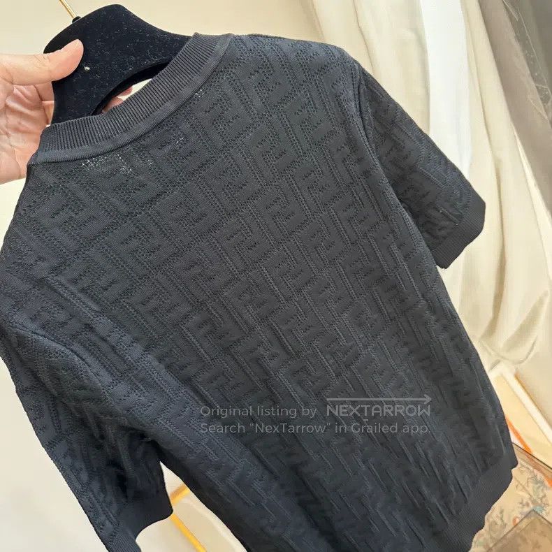 Fendi Fendi Monogrammed Logo Knit Short Sleeve Size XS / US 0-2 / IT 36-38 - 8 Thumbnail