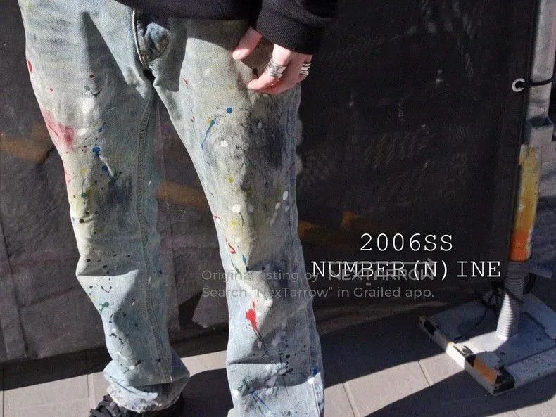 Number (N)ine Number Nine Splash Paint Jeans. Size US 28 / EU 44 - 1 Thumbnail