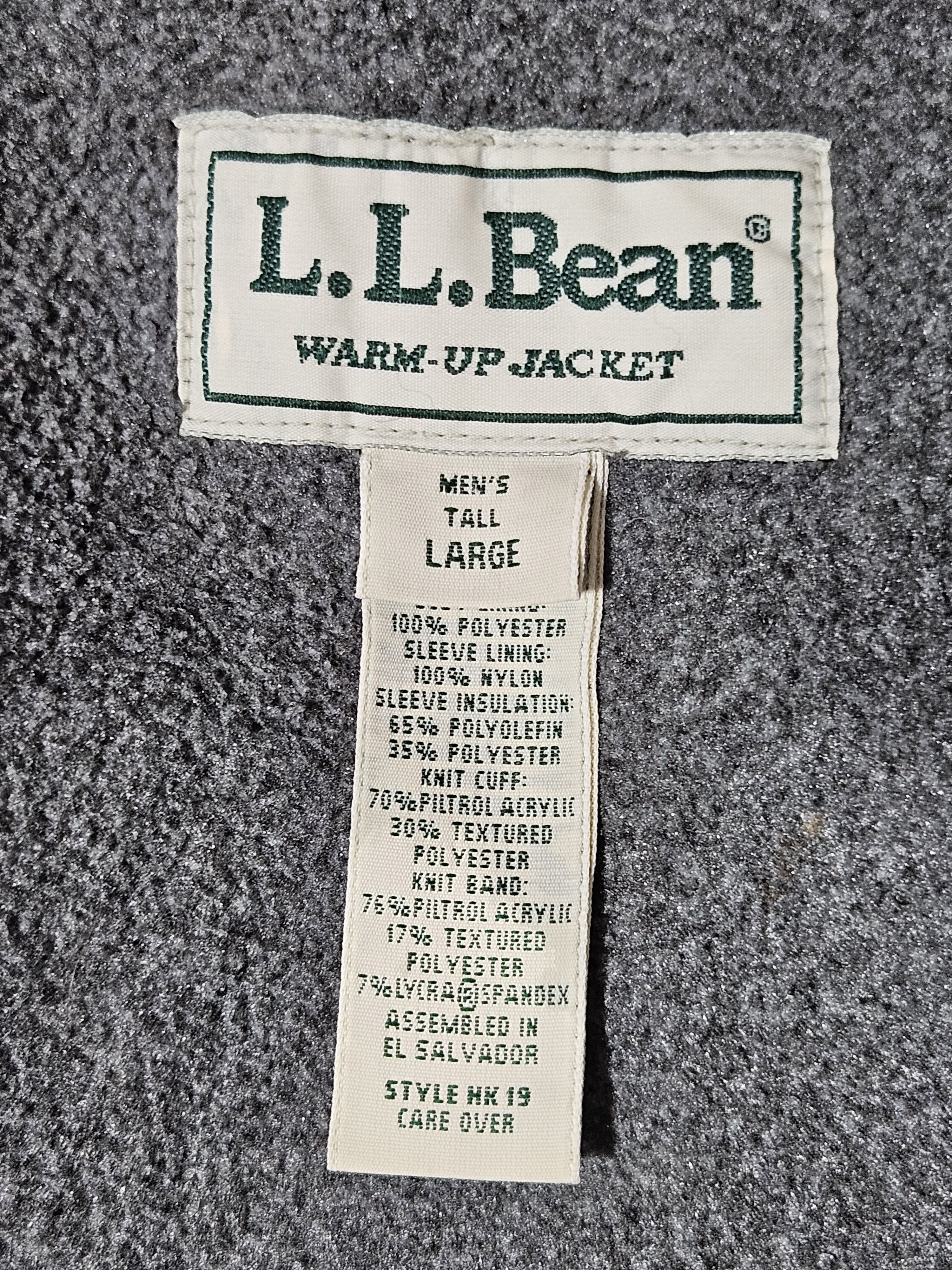 L.L. Bean Vtg LL Bean Warm Up Bomber Jacket Fleece Lined Mens Tall LRG Size US L / EU 52-54 / 3 - 7 Thumbnail