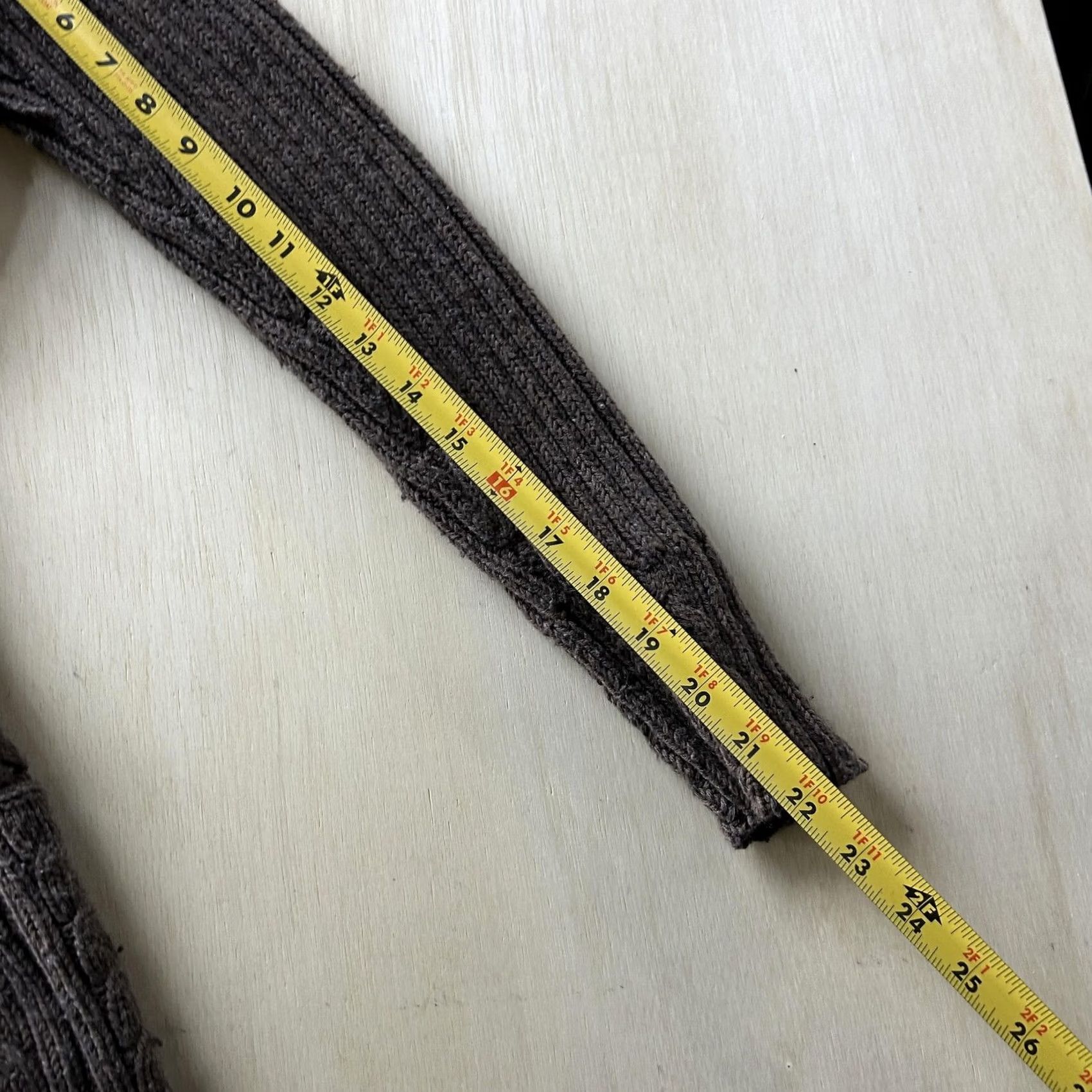 Old Navy VINTAGE Old Navy Sweater Womens XL Brown Cable Knit Tunic Shawl Collar Hong Kong Size XL / US 12-14 / IT 48-50 - 6 Thumbnail