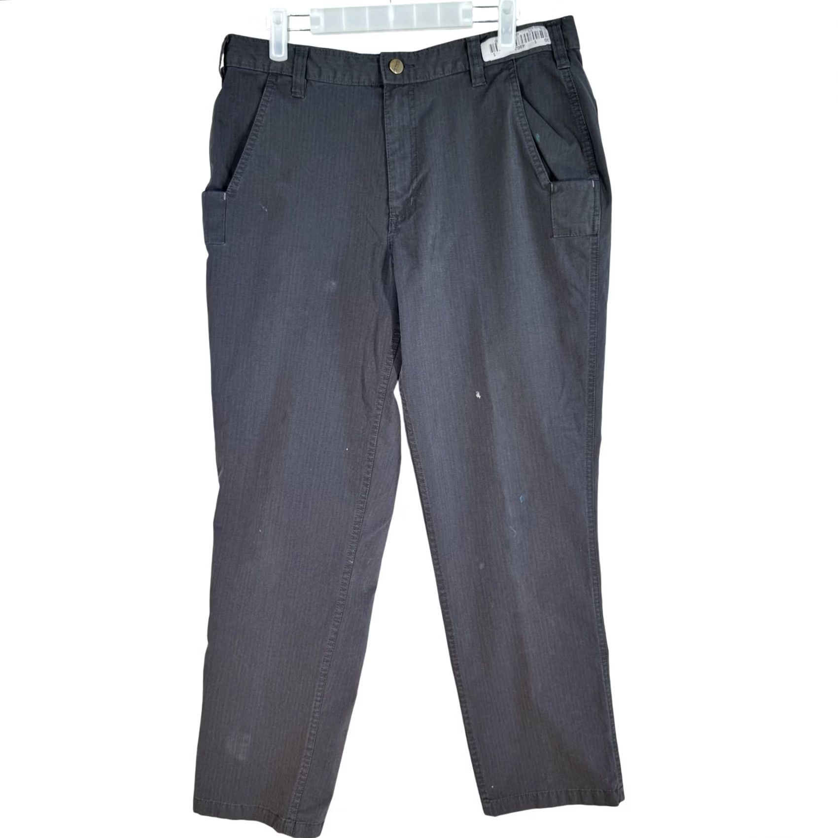 Carhartt Carhartt Mens 34x30 Gray Ripstop Relaxed Fit Workwear Cargo Pants Size US 34 / EU 50 - 2 Thumbnail