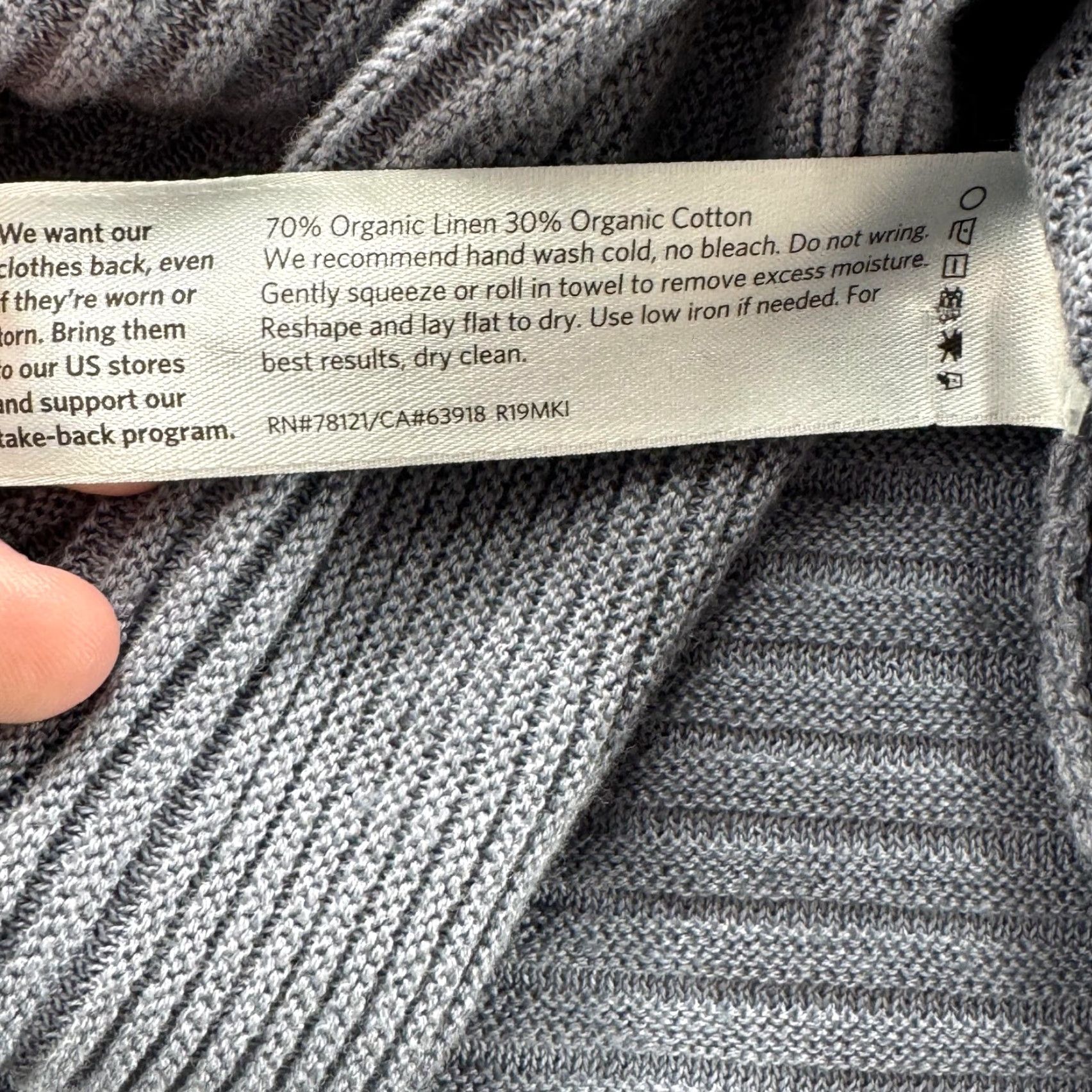 Eileen Fisher Eileen Fisher Sweater Womens XS Gray Linen Cotton Boat Neck Striped Pullover Size XS / US 0-2 / IT 36-38 - 5 Thumbnail
