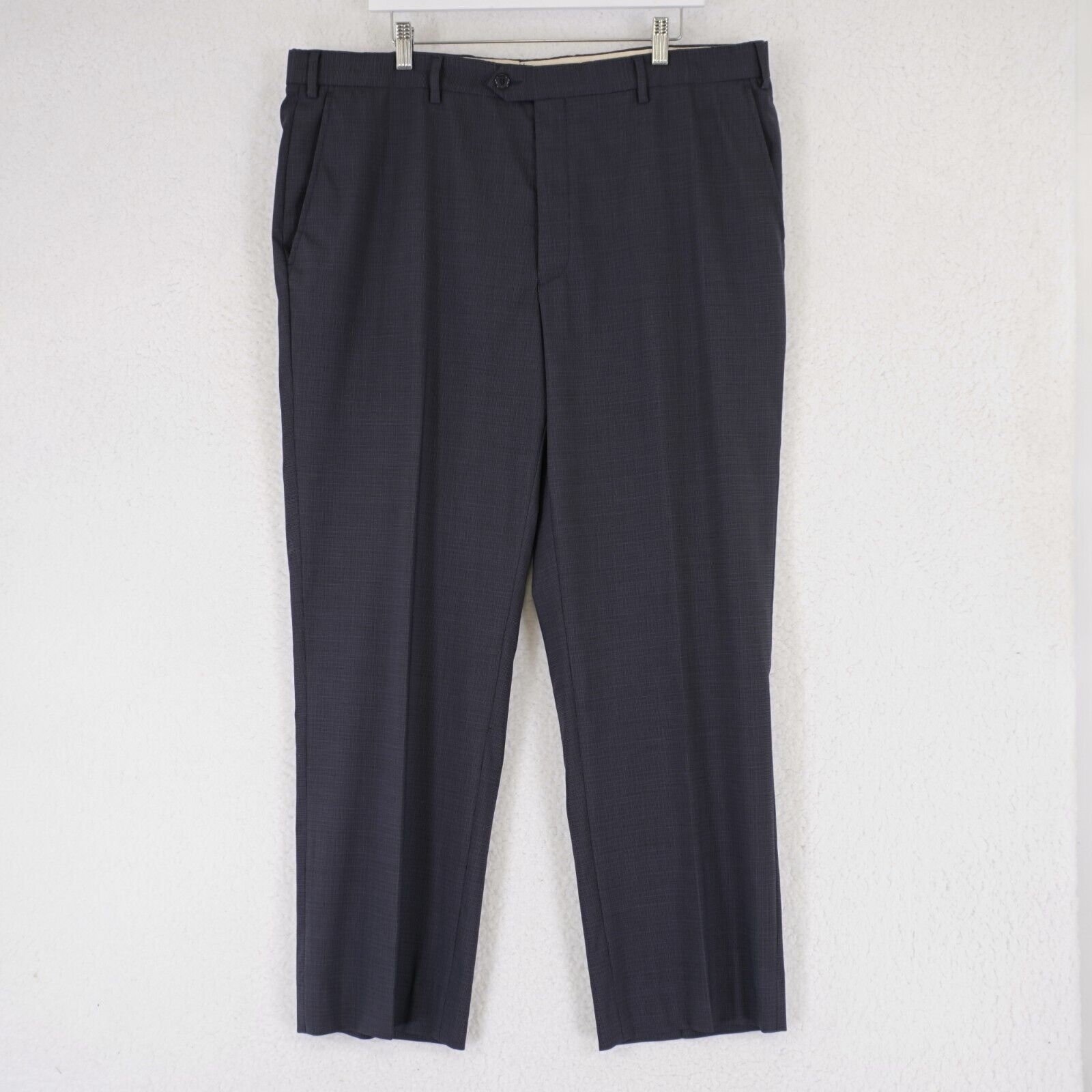 Santorelli Santorelli New Romeo Blue Wool Basketweave 40/29 Dress Pants Size 40R - 1 Thumbnail