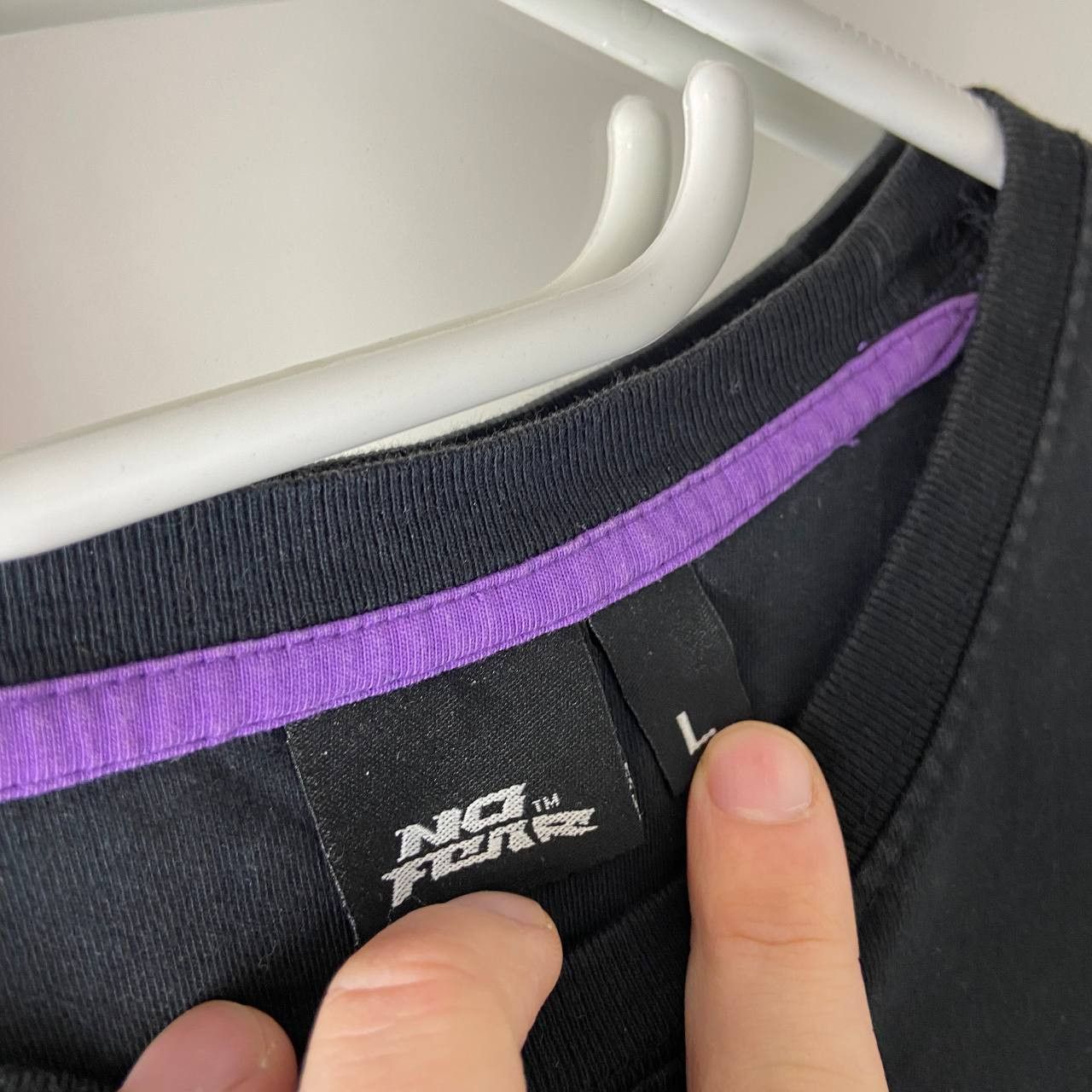 No Fear No Fear Y2K Over Print Black Purple Japanese Style Size US L / EU 52-54 / 3 - 5 Thumbnail