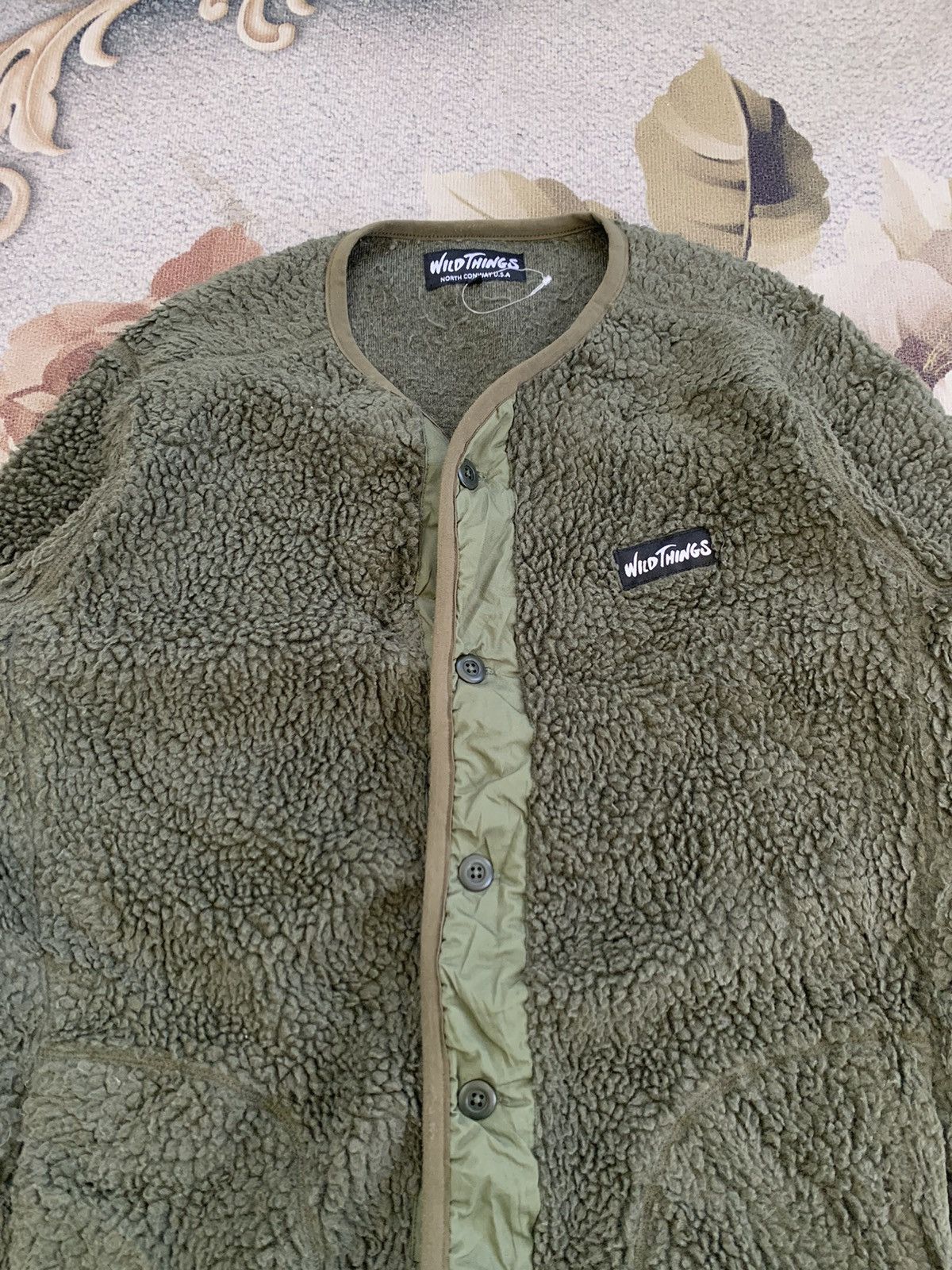 Wild Things WildThings North Conway Usa Olive Pile Fleece Jacket Size US S / EU 44-46 / 1 - 7 Thumbnail