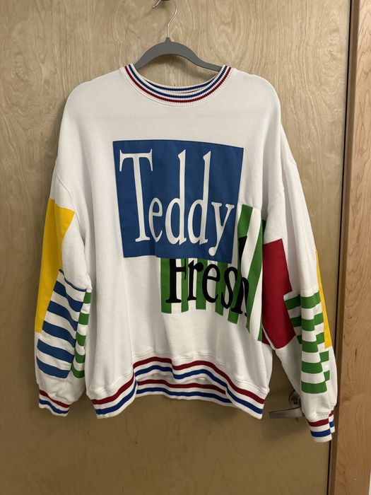 Teddy fresh box paneled crew online neck