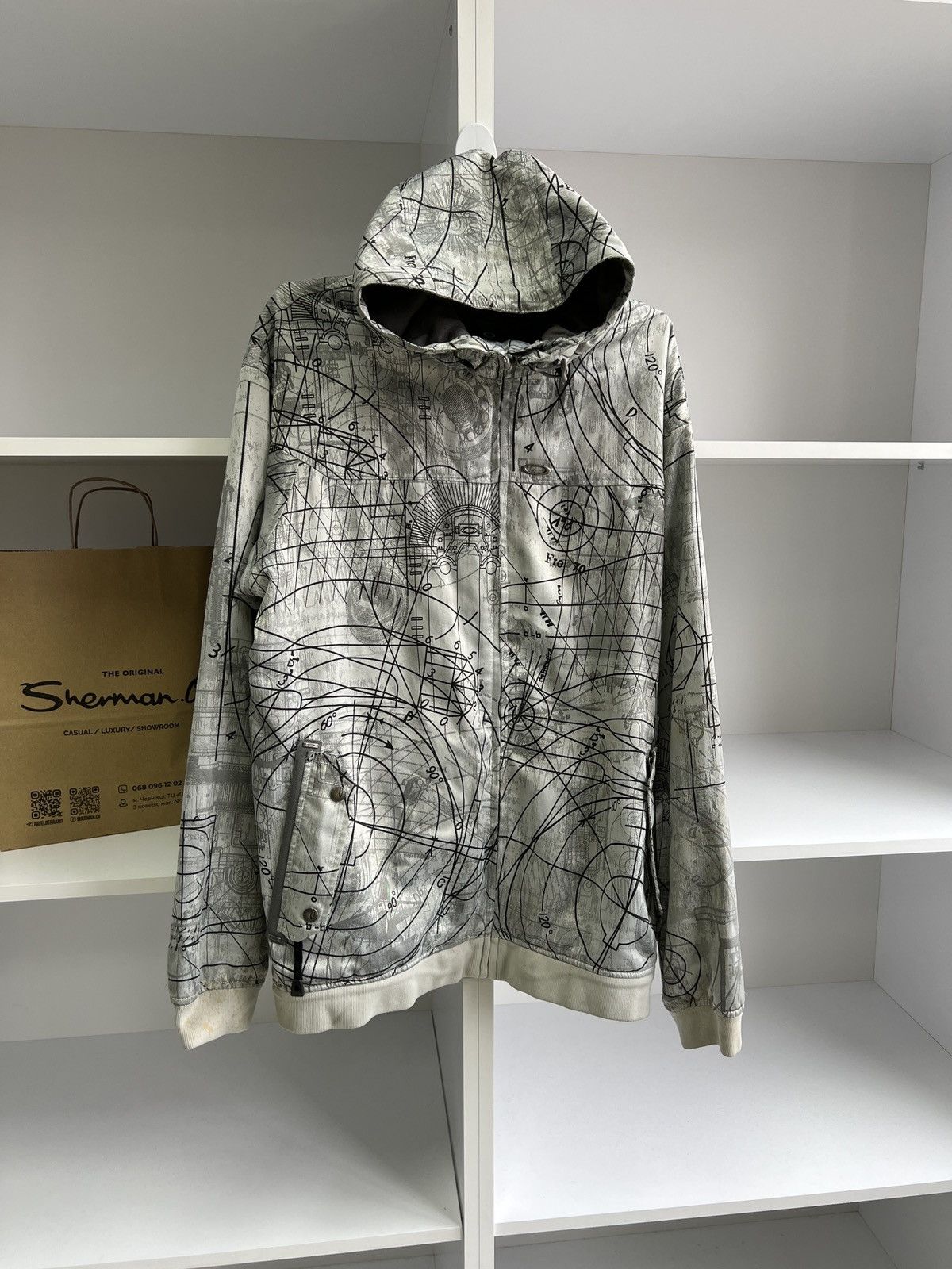 Oakley × Vintage Vintage Limited Edition Oakley Alpha Jacket Silver Pattern Size US XL / EU 56 / 4 - 4 Thumbnail
