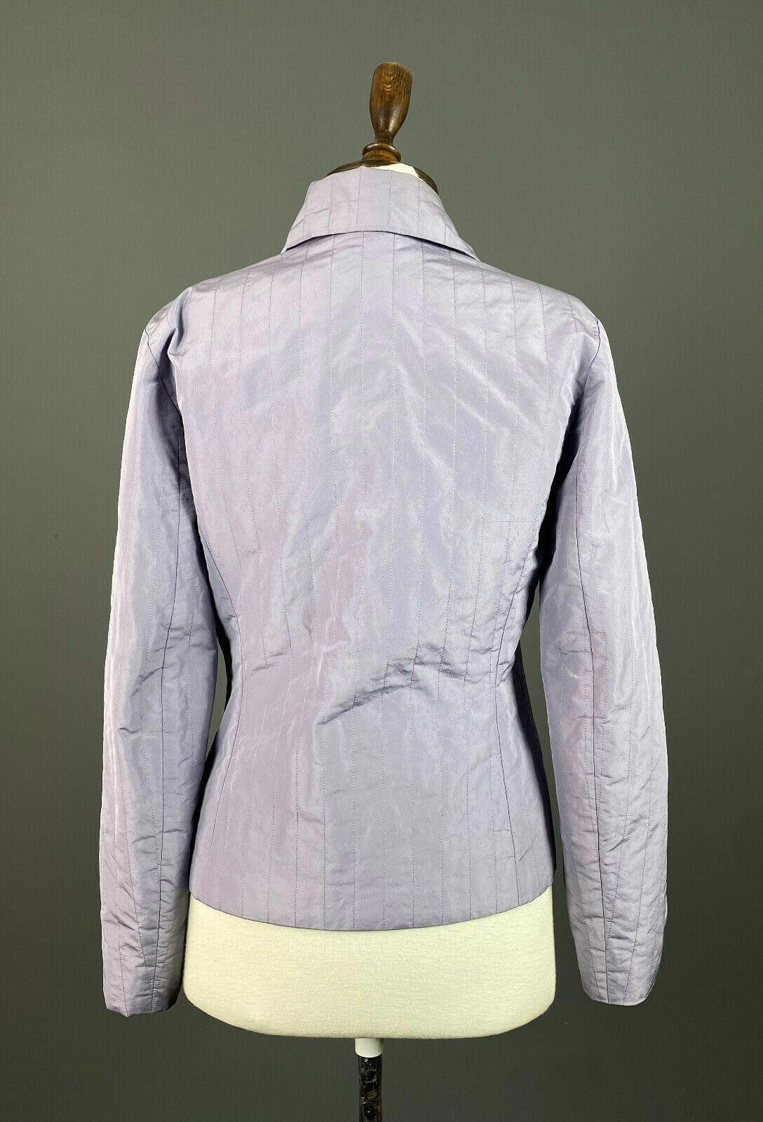 Designer Max Mara Purple Silk Blend Basic Jacket Size USA 8 Size M / US 6-8 / IT 42-44 - 6 Thumbnail