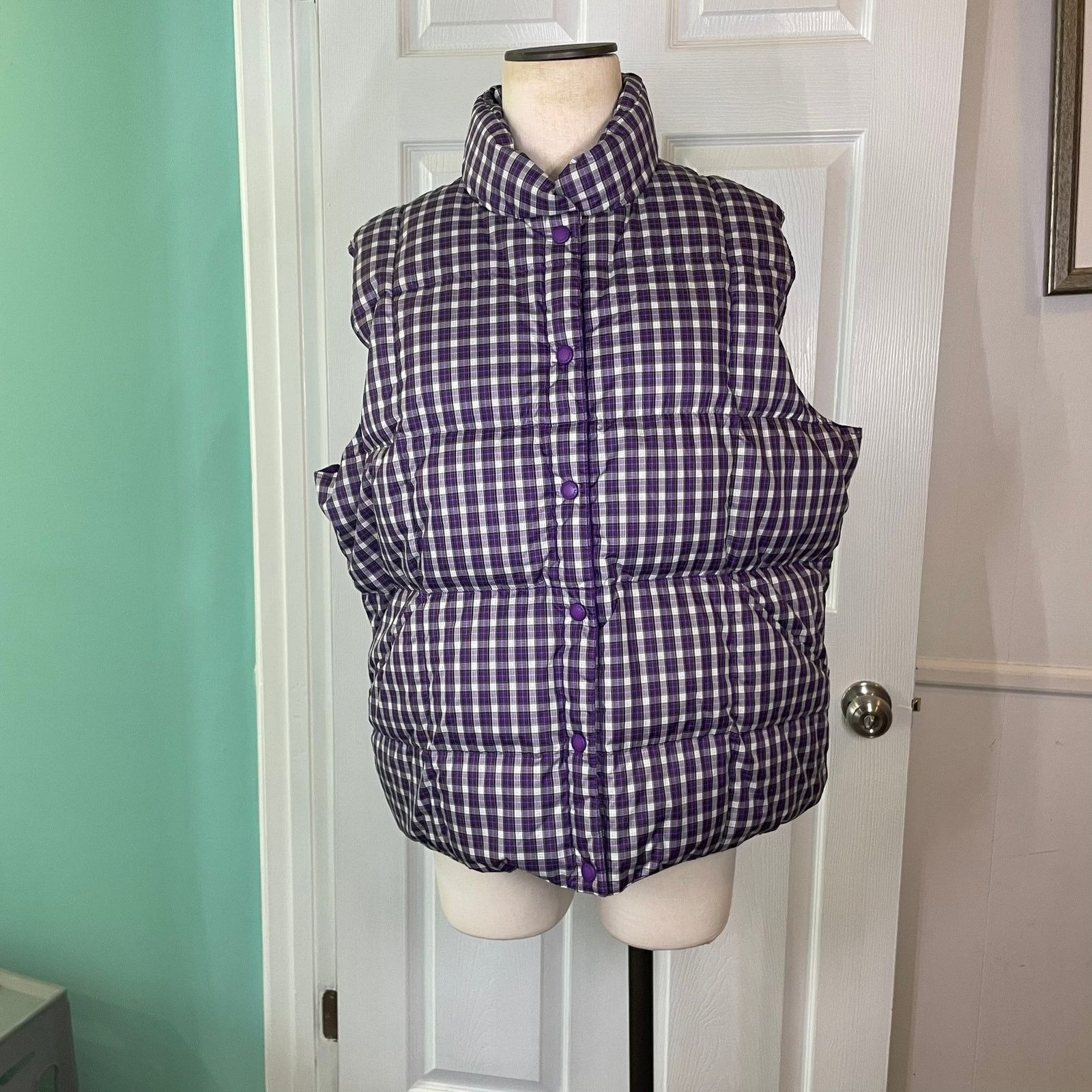 Lands' End Lands End Down Puffer Vest Snap Front Women Sz XL/XXL Size XL / US 12-14 / IT 48-50 - 1 Thumbnail