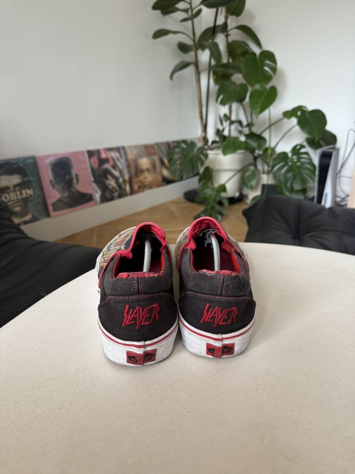 Vans Slayer x Vans Collab Vintage Y2k Rare Slip Ons Rock Metal Size US 11 / EU 44 - 3 Thumbnail