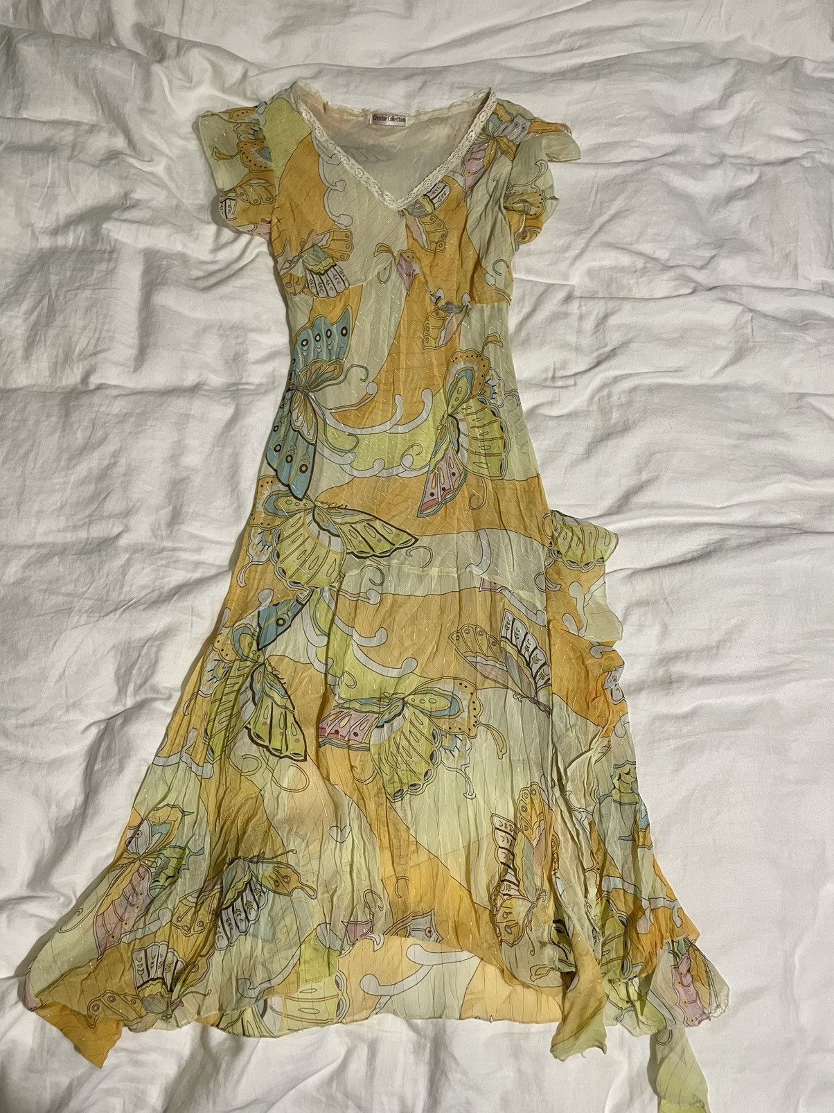 Vintage Yellow dress Size M / US 6-8 / IT 42-44 - 1 Thumbnail