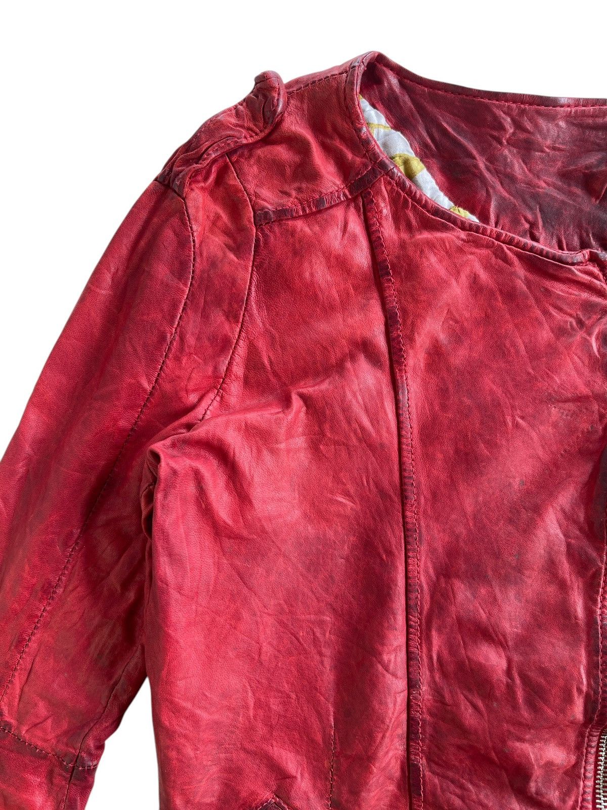 Giorgio Brato Giorgio Brato Leather Dirty Bikers Jacket Size S / US 4 / IT 40 - 13 Thumbnail