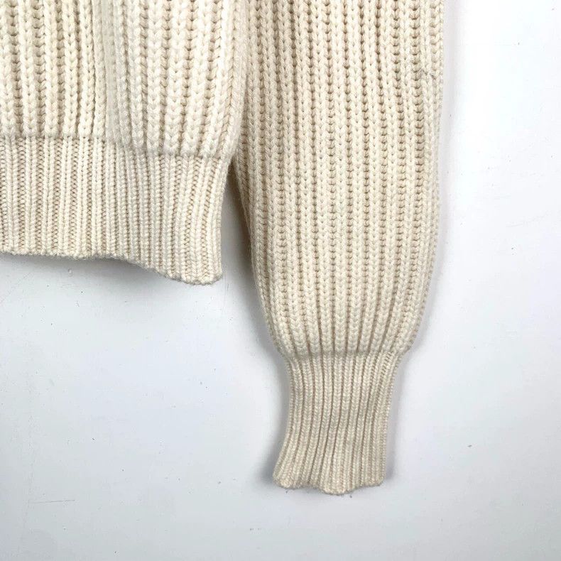 Prada Prada Logo letter inlaid round neck beige long-sleeved knit Size US M / EU 48-50 / 2 - 5 Thumbnail