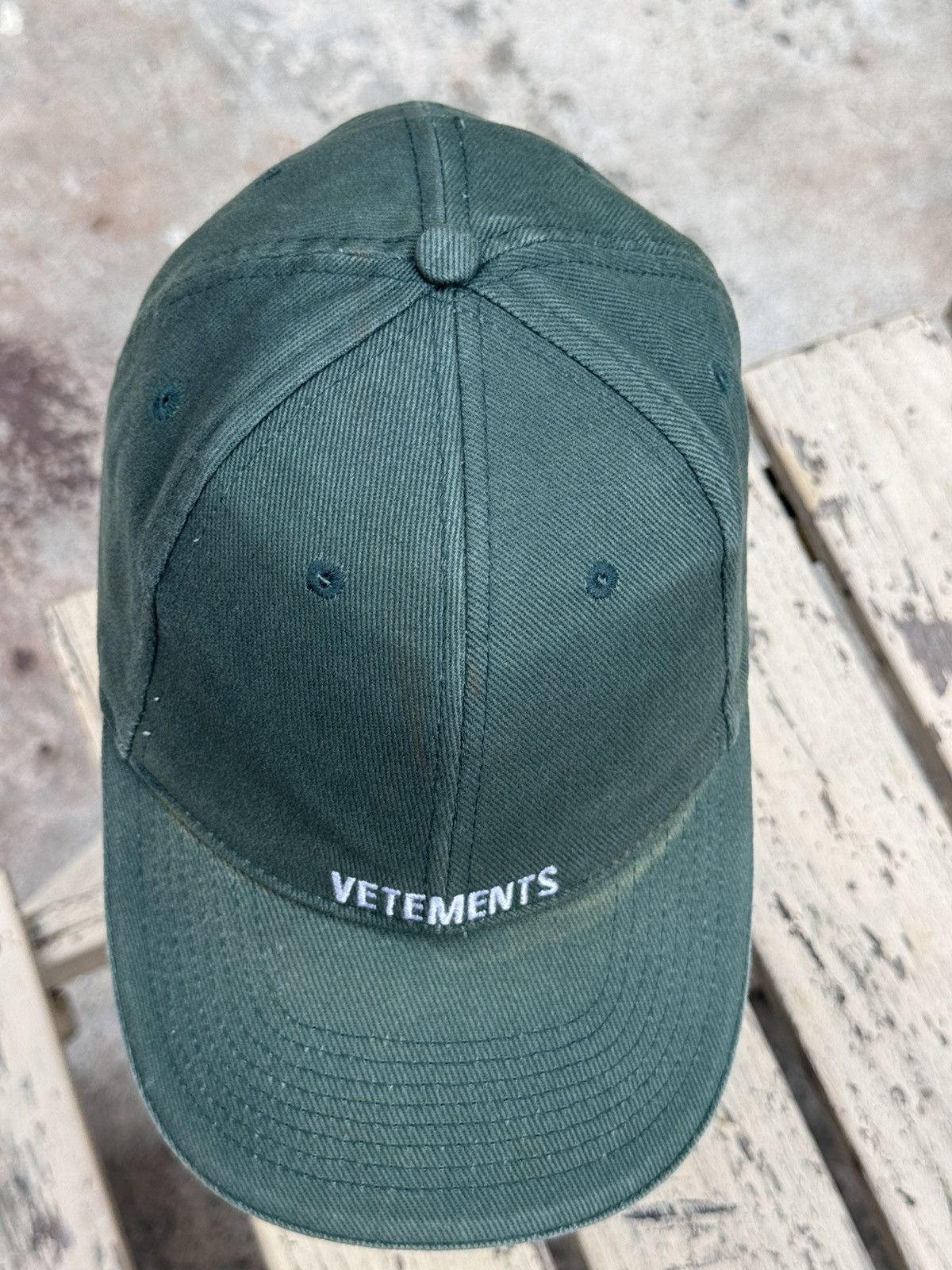 Vetements Vetements Faded Green Baseball Cap Size ONE SIZE - 5 Thumbnail