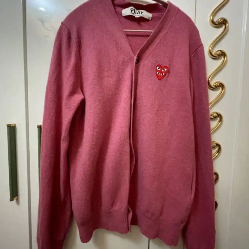 Comme des Garcons Comme des Garçons Pink Wool Women's Cardigan 0089 Size L / US 10 / IT 46 - 1 Thumbnail