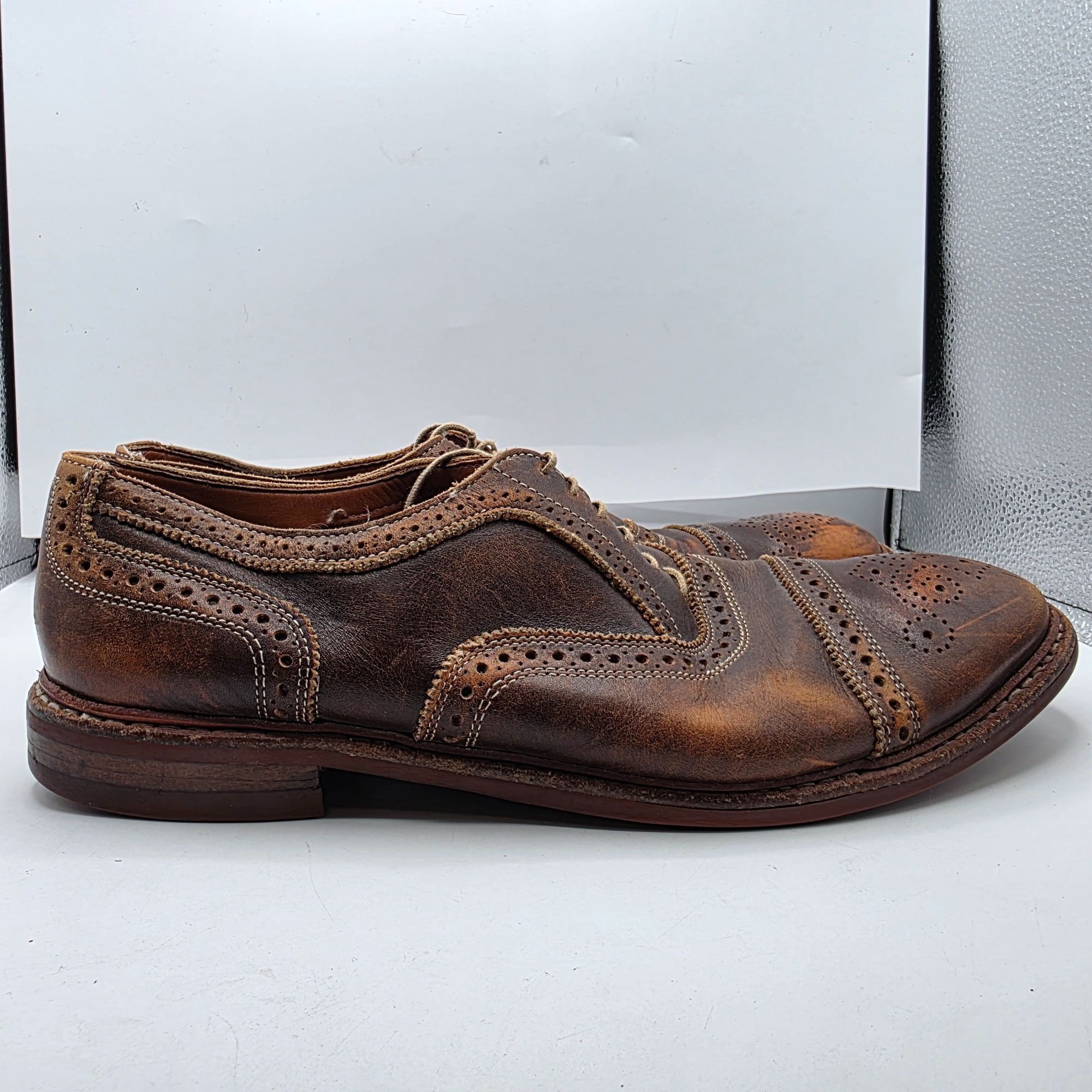 Allen Edmonds Allen Edmonds Strandmok Mens 11.5 Brown Cap Toe Oxford Dress Size US 11.5 / EU 44-45 - 11 Thumbnail